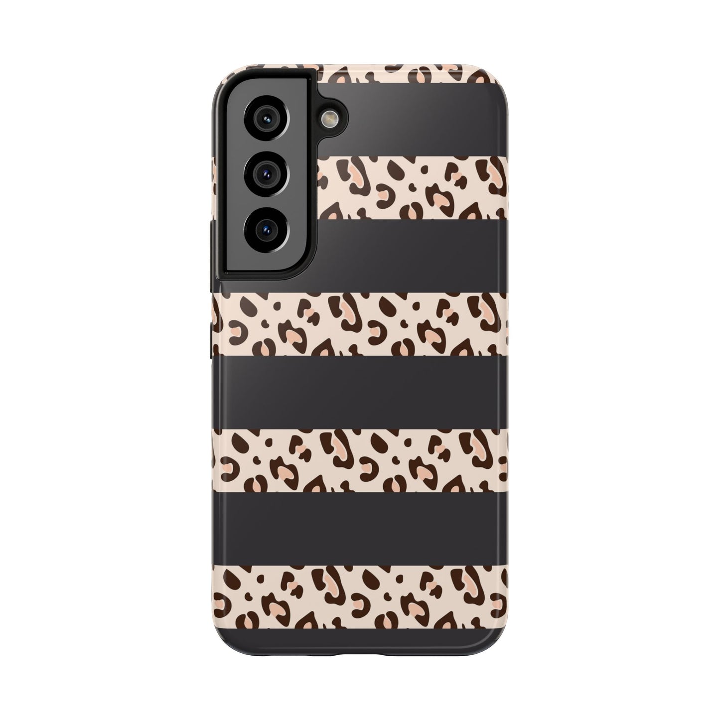 Cheetah Print Striped iPhone Case – Black Striped Cheetah Print Aesthetic
