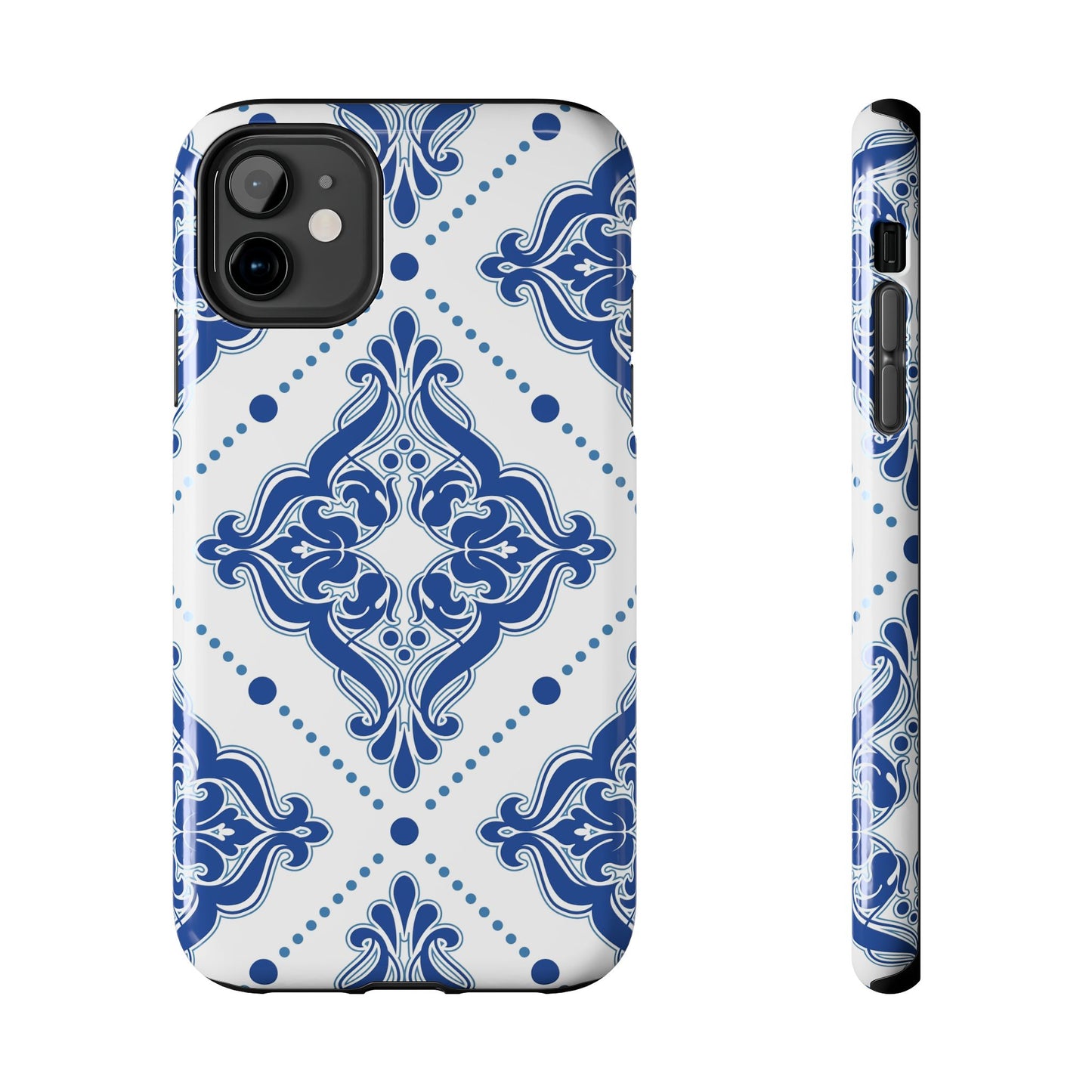 Azure Mozaic, Blue and white tile phone case, Mediterranean Tile design, Santorini Phone case