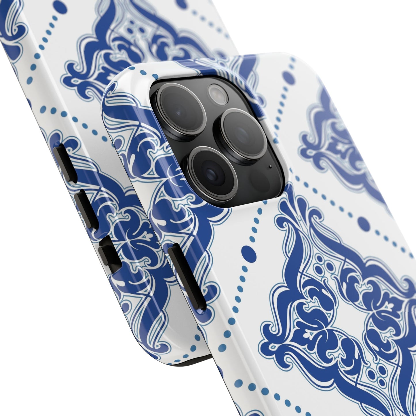 Azure Mozaic, Blue and white tile phone case, Mediterranean Tile design, Santorini Phone case