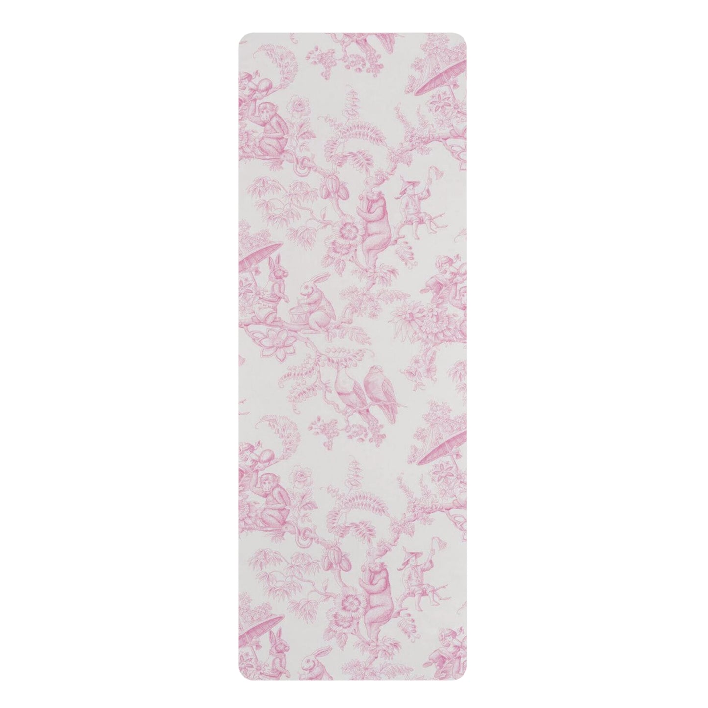 Pink and Creme Print Classy Yoga Mat