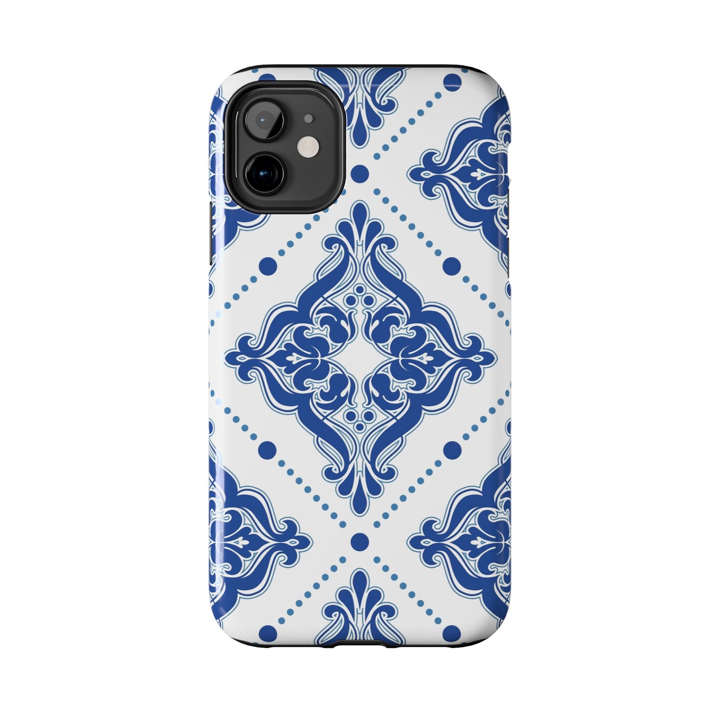Azure Mozaic, Blue and white tile phone case, Mediterranean Tile design, Santorini Phone case
