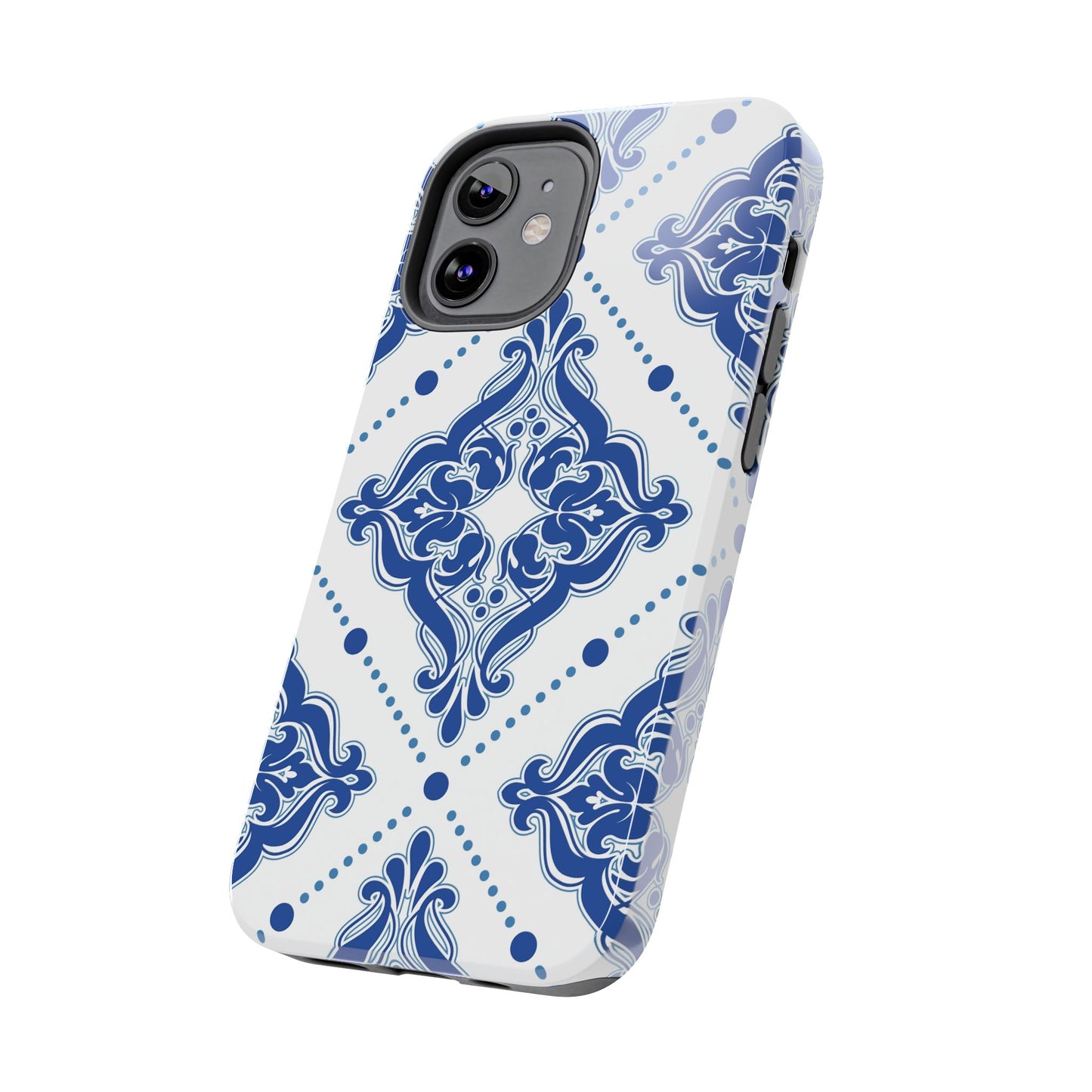Azure Mozaic, Blue and white tile phone case, Mediterranean Tile design, Santorini Phone case