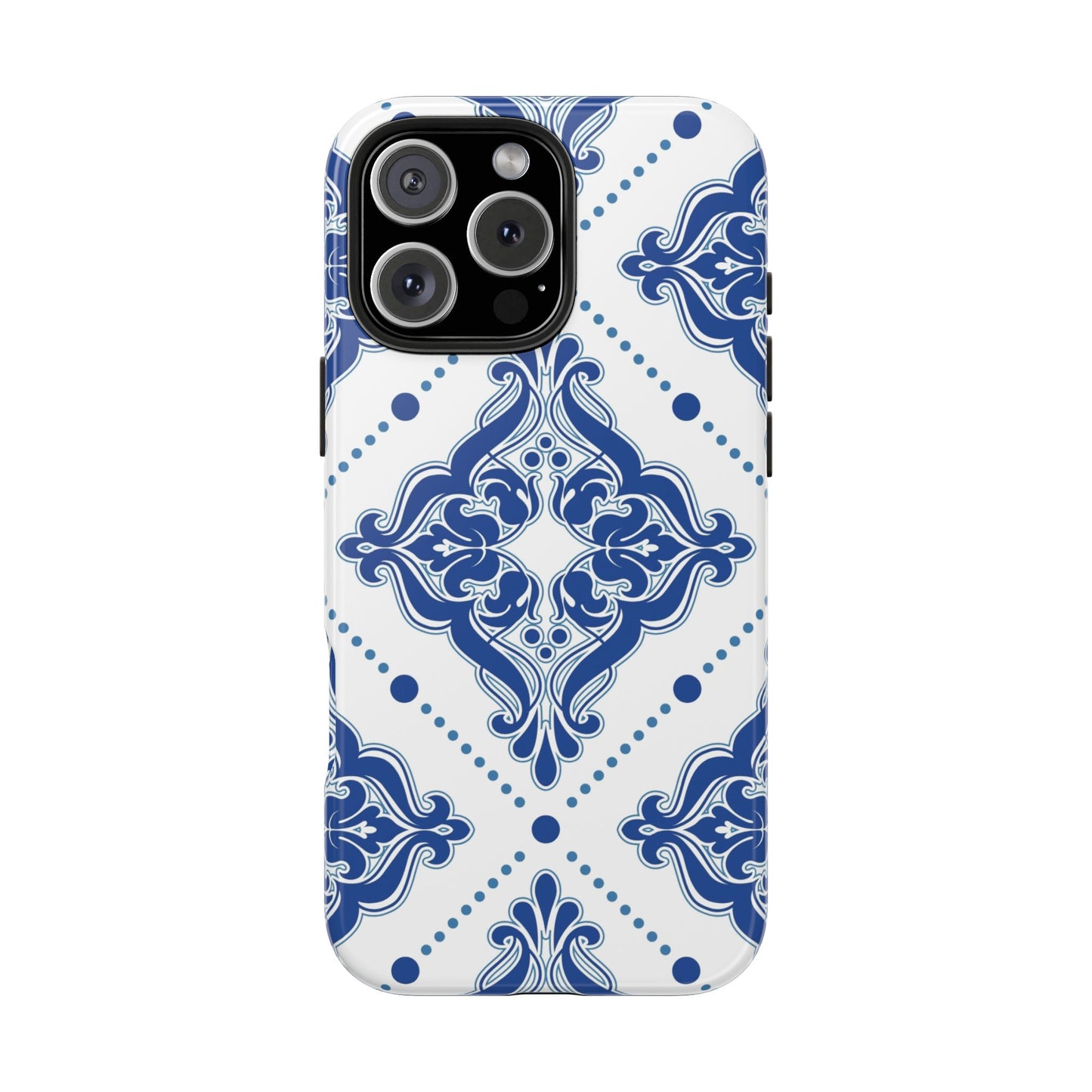Azure Mozaic, Blue and white tile phone case, Mediterranean Tile design, Santorini Phone case