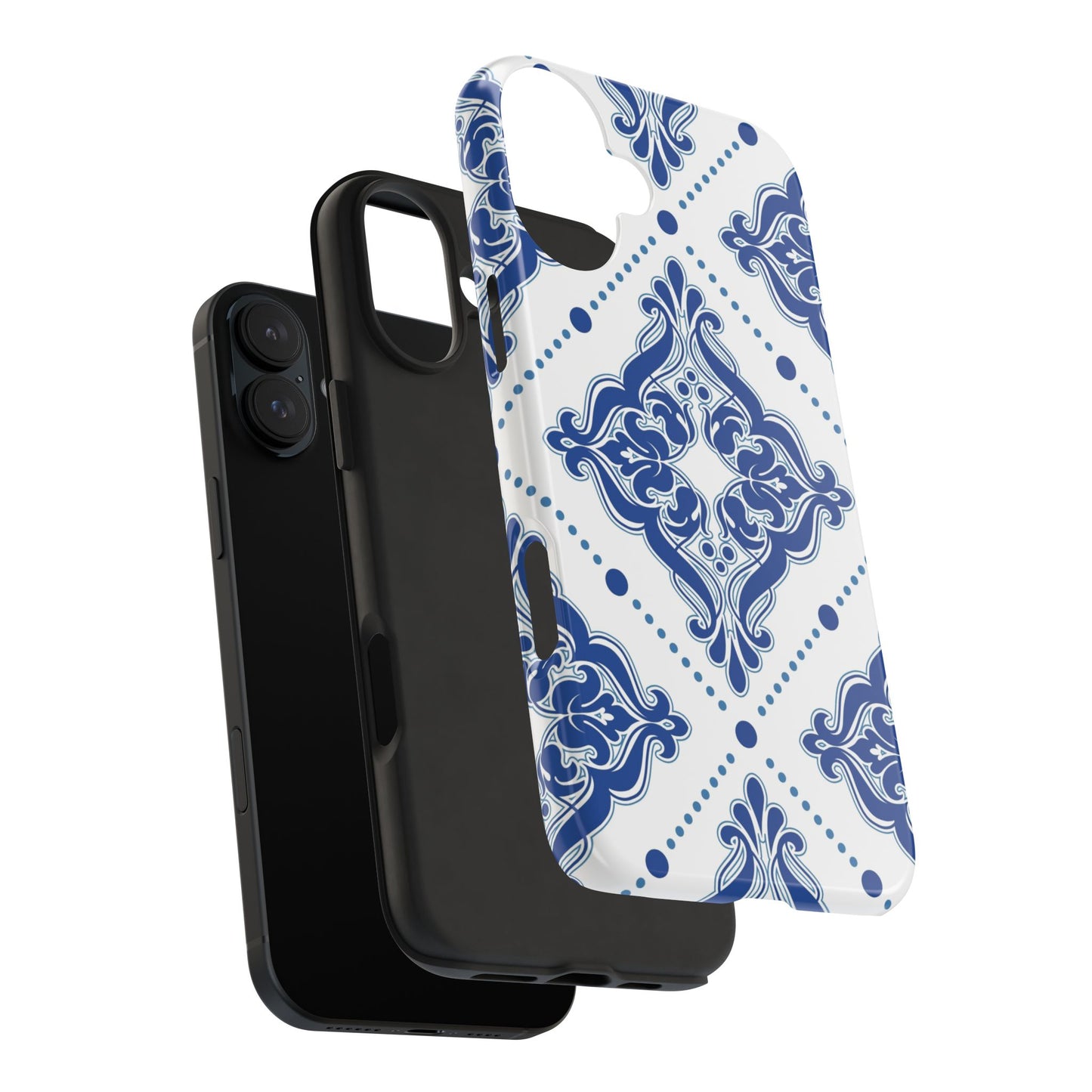 Azure Mozaic, Blue and white tile phone case, Mediterranean Tile design, Santorini Phone case