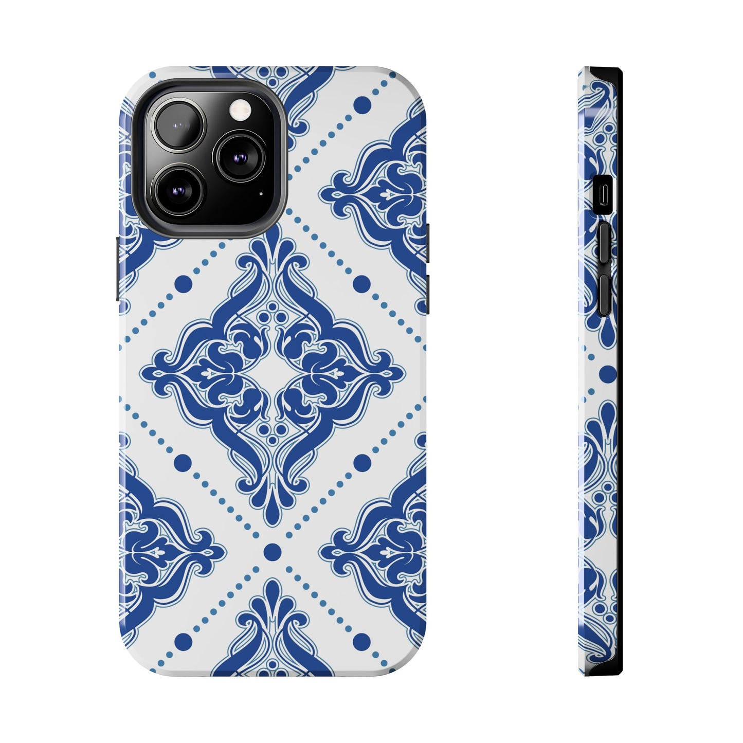 Azure Mozaic, Blue and white tile phone case, Mediterranean Tile design, Santorini Phone case