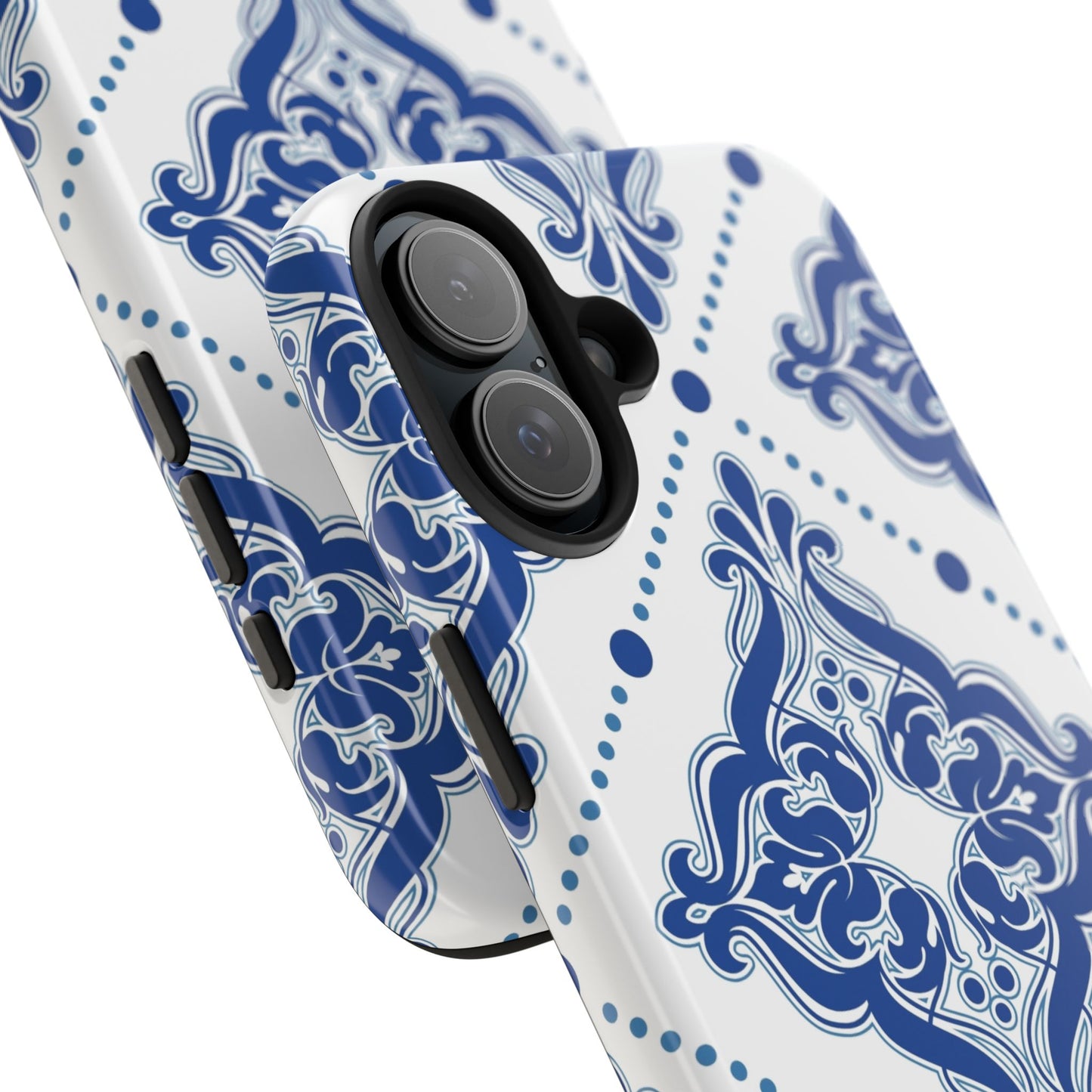 Azure Mozaic, Blue and white tile phone case, Mediterranean Tile design, Santorini Phone case
