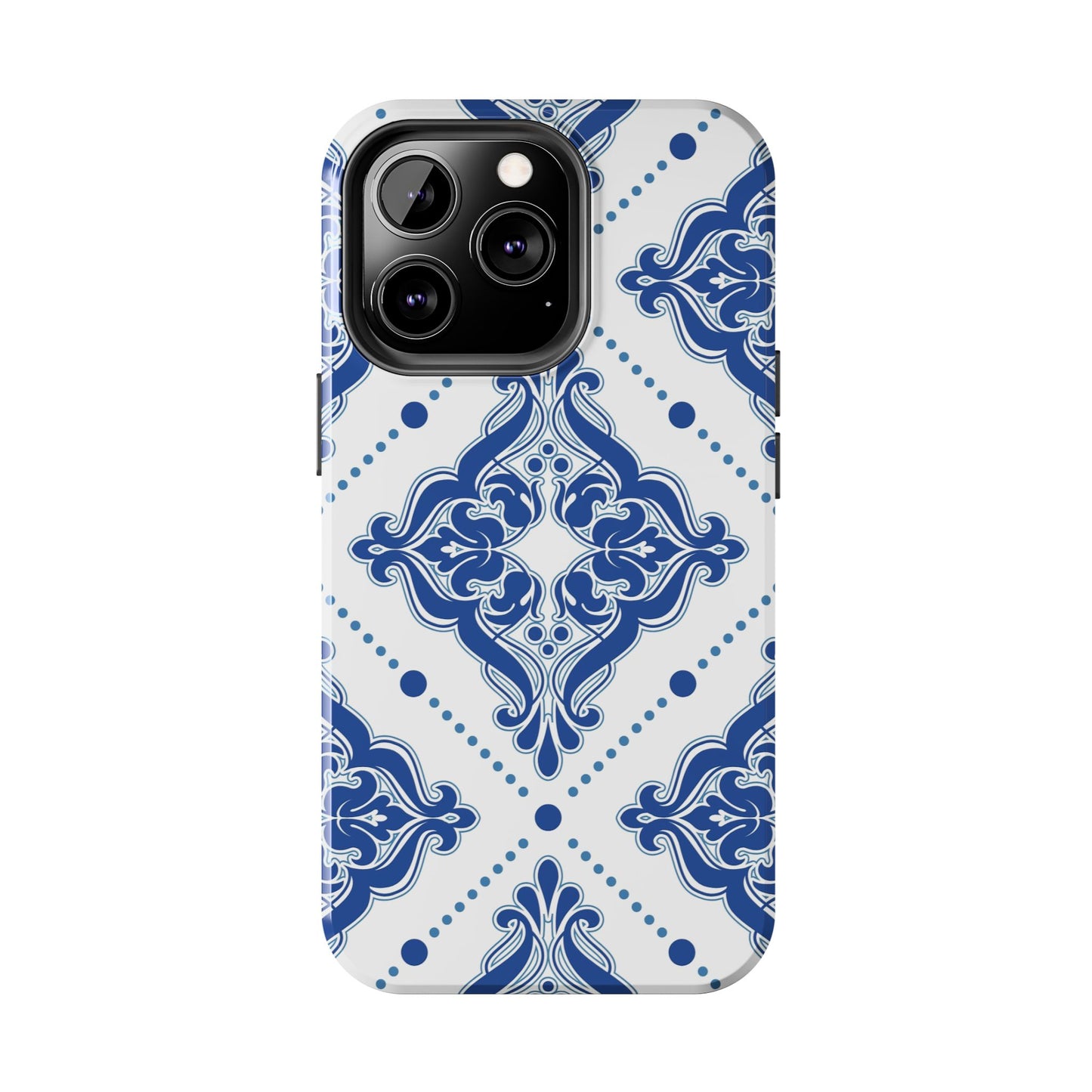 Azure Mozaic, Blue and white tile phone case, Mediterranean Tile design, Santorini Phone case