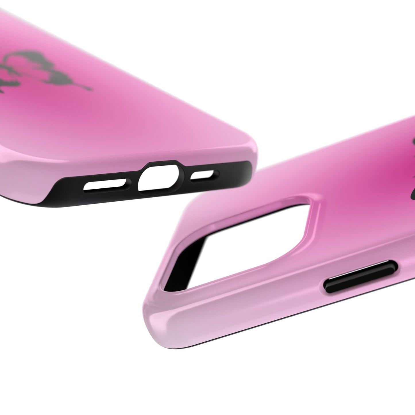 Cute Glossy Phone Case, Butterfly Pink Aura, Trendy, It Girl