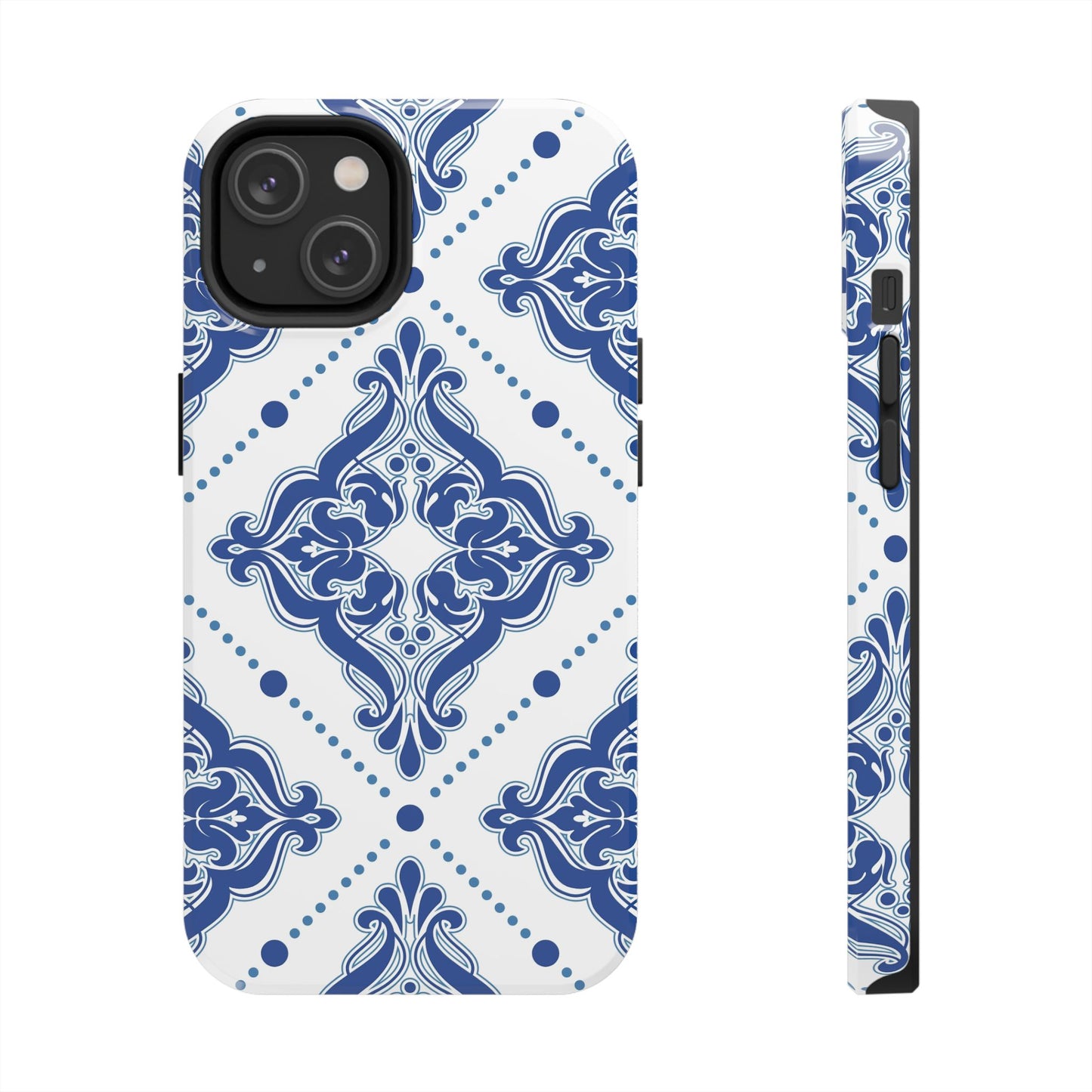 Azure Mozaic, Blue and white tile phone case, Mediterranean Tile design, Santorini Phone case