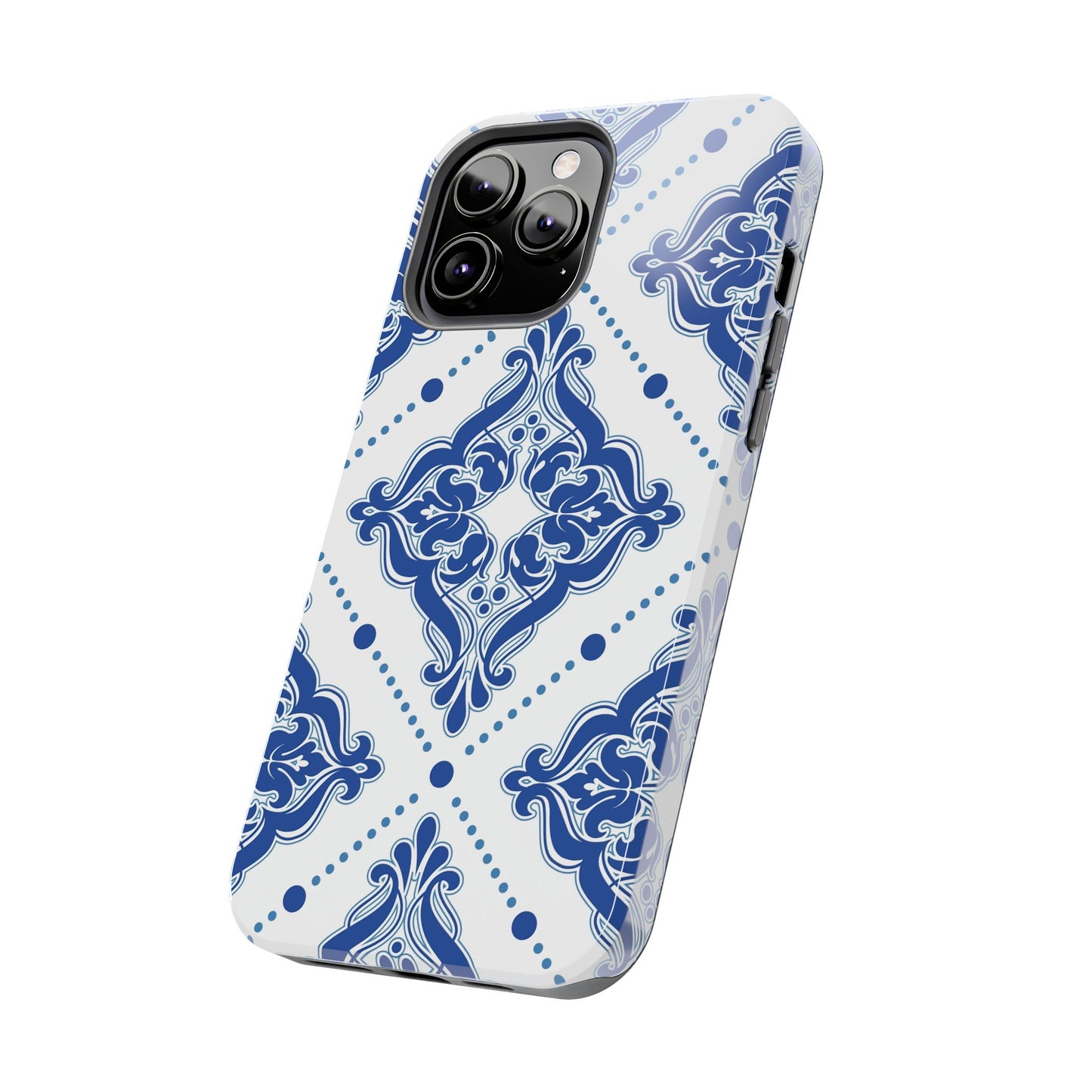 Azure Mozaic, Blue and white tile phone case, Mediterranean Tile design, Santorini Phone case