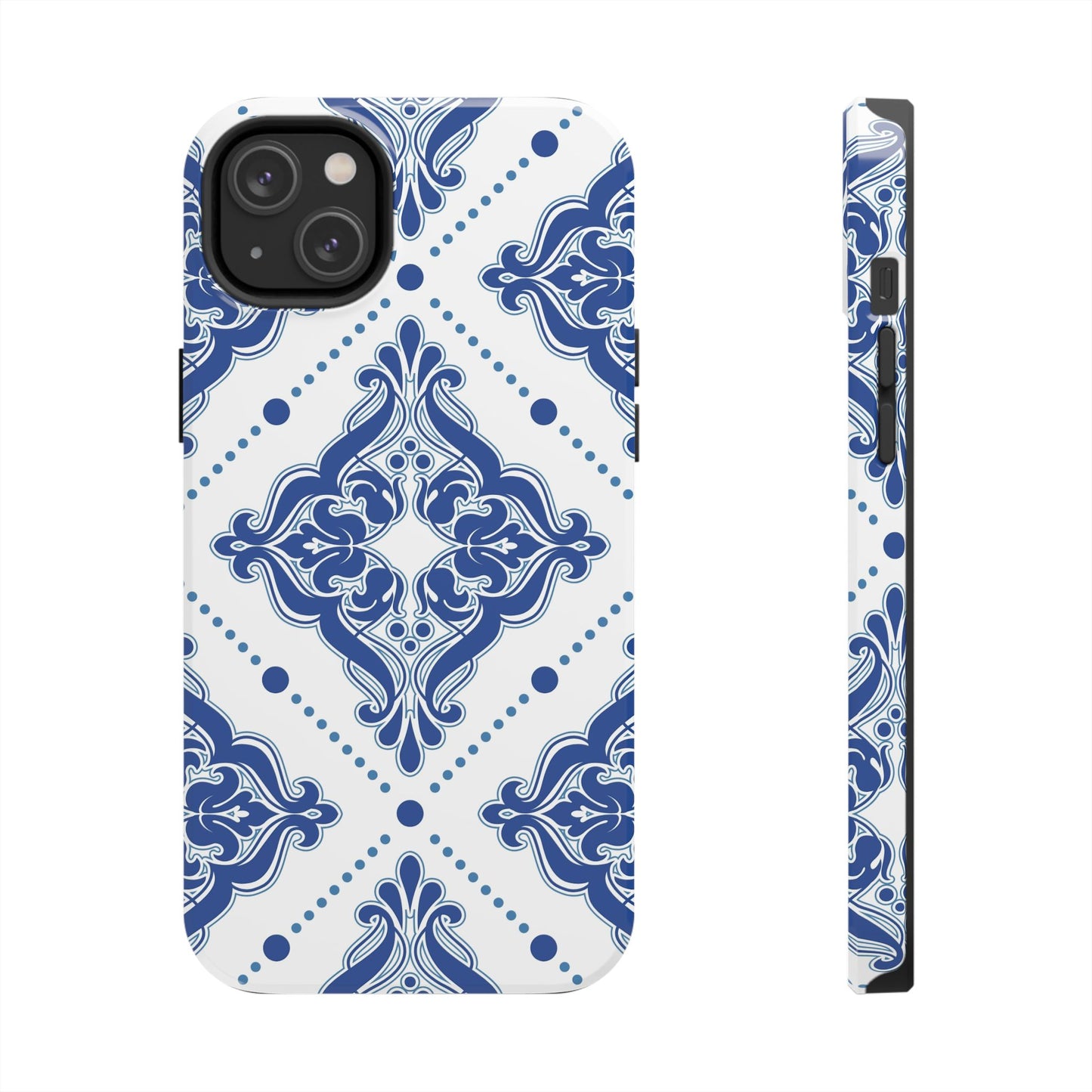 Azure Mozaic, Blue and white tile phone case, Mediterranean Tile design, Santorini Phone case
