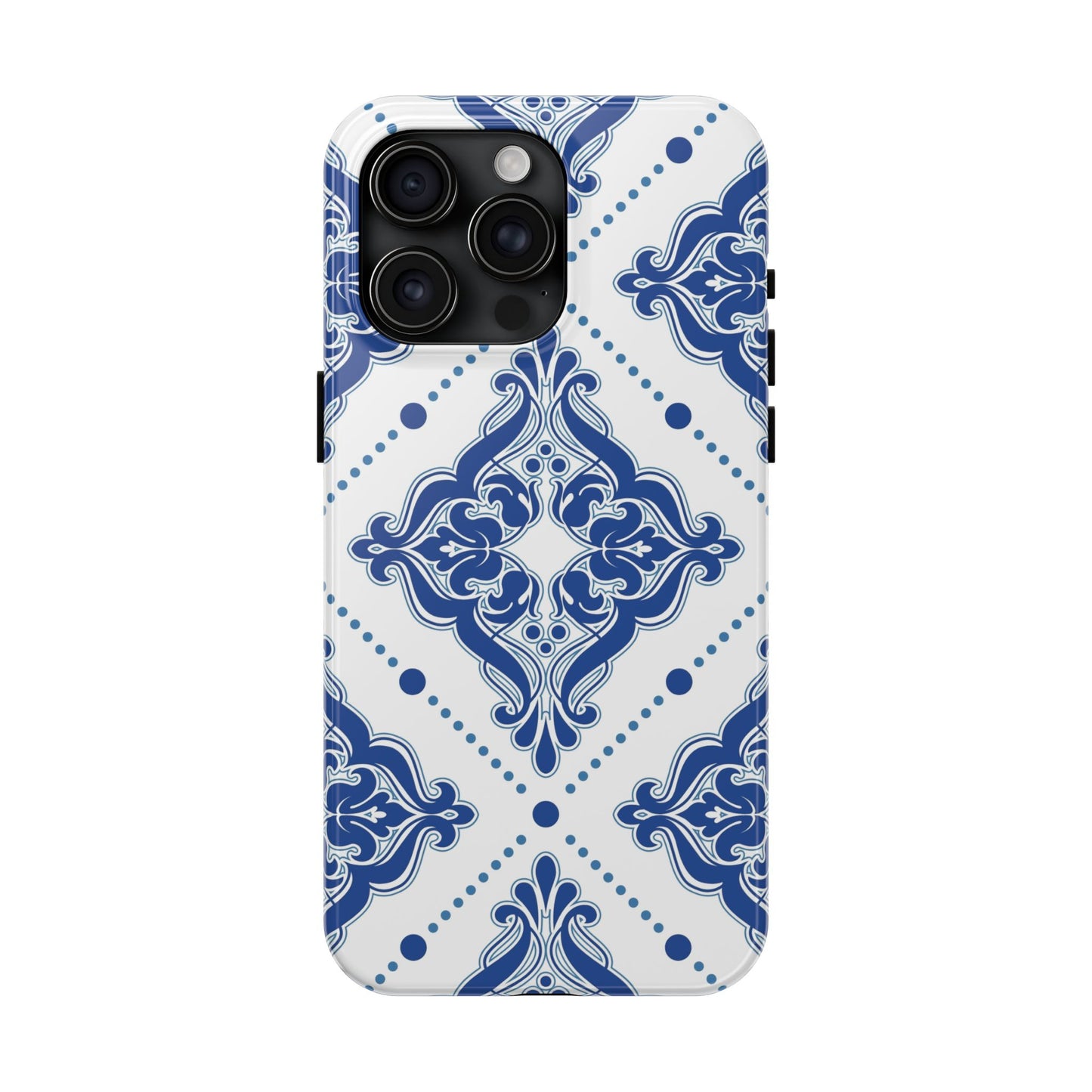 Azure Mozaic, Blue and white tile phone case, Mediterranean Tile design, Santorini Phone case