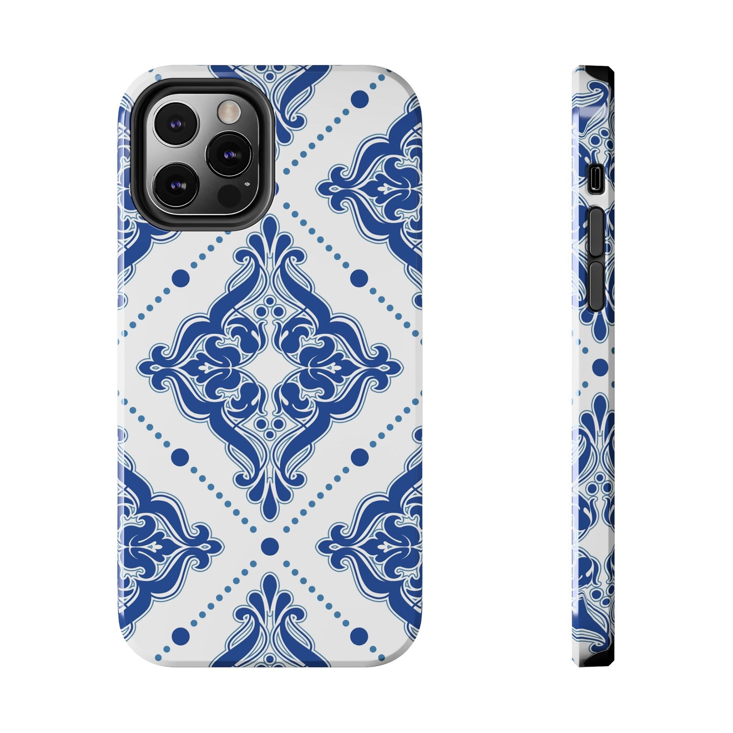 Azure Mozaic, Blue and white tile phone case, Mediterranean Tile design, Santorini Phone case