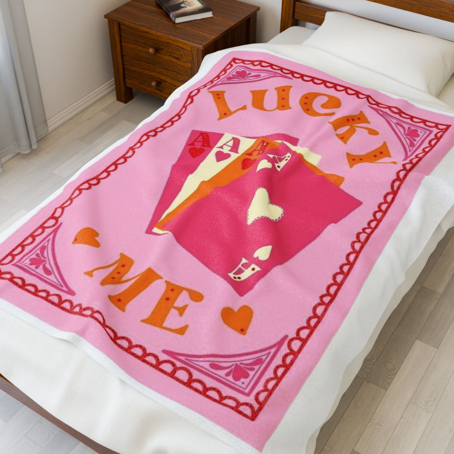 Lucky Me Pink Cute Blanket