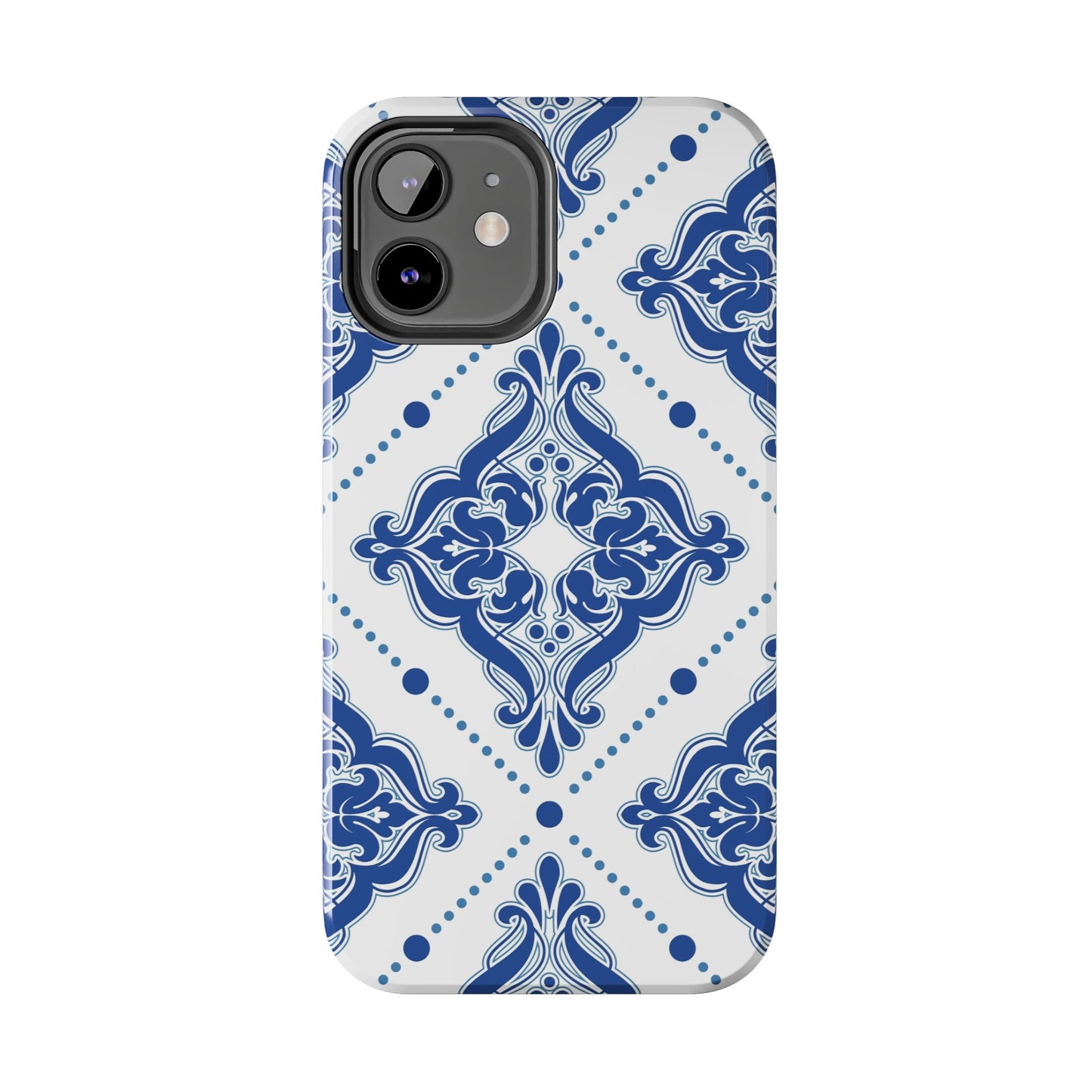 Azure Mozaic, Blue and white tile phone case, Mediterranean Tile design, Santorini Phone case