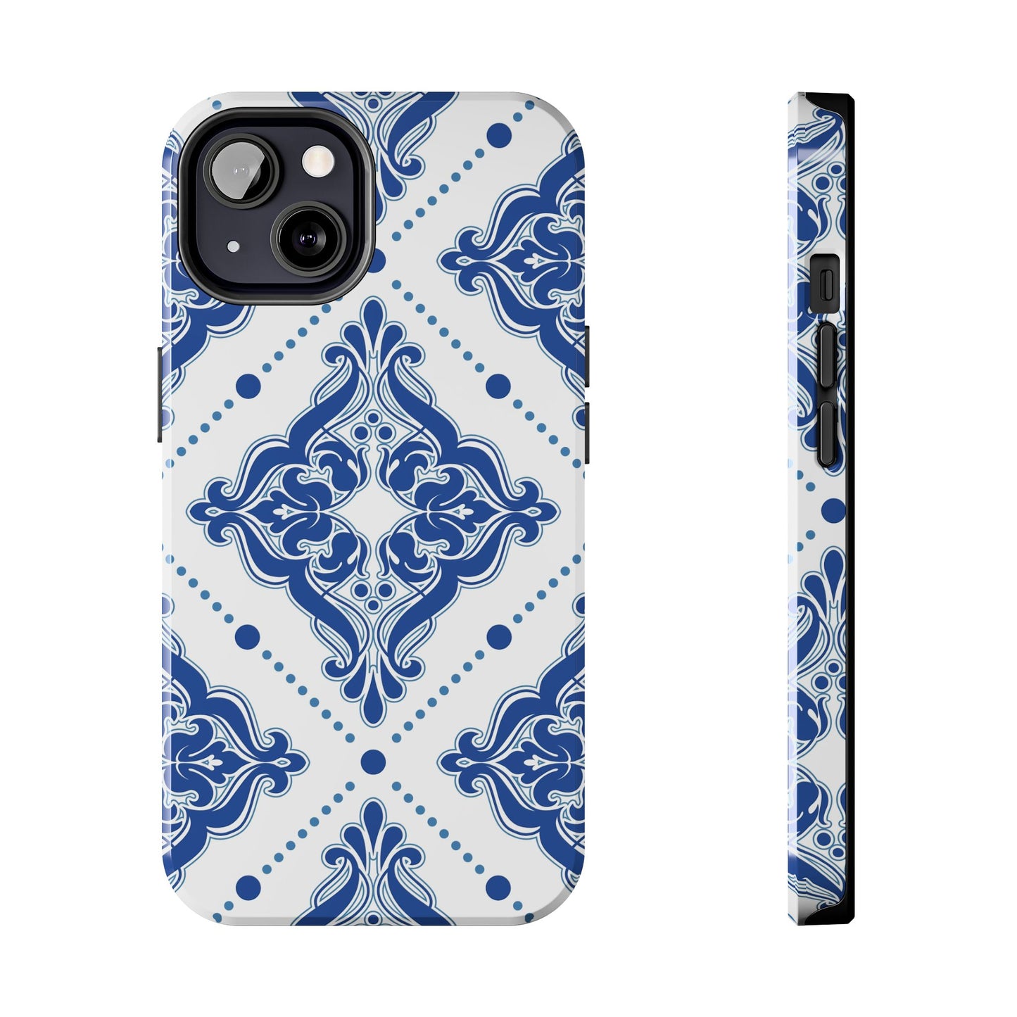 Azure Mozaic, Blue and white tile phone case, Mediterranean Tile design, Santorini Phone case