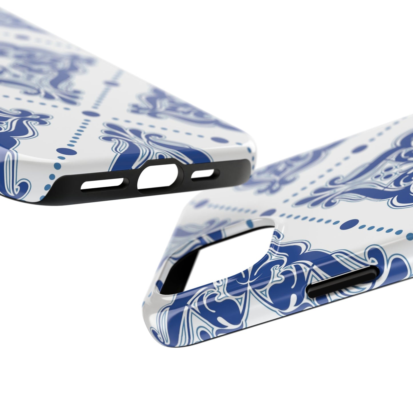 Azure Mozaic, Blue and white tile phone case, Mediterranean Tile design, Santorini Phone case