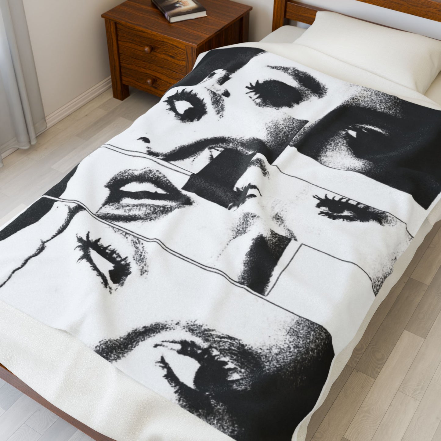 Black and White Abstract Blanket
