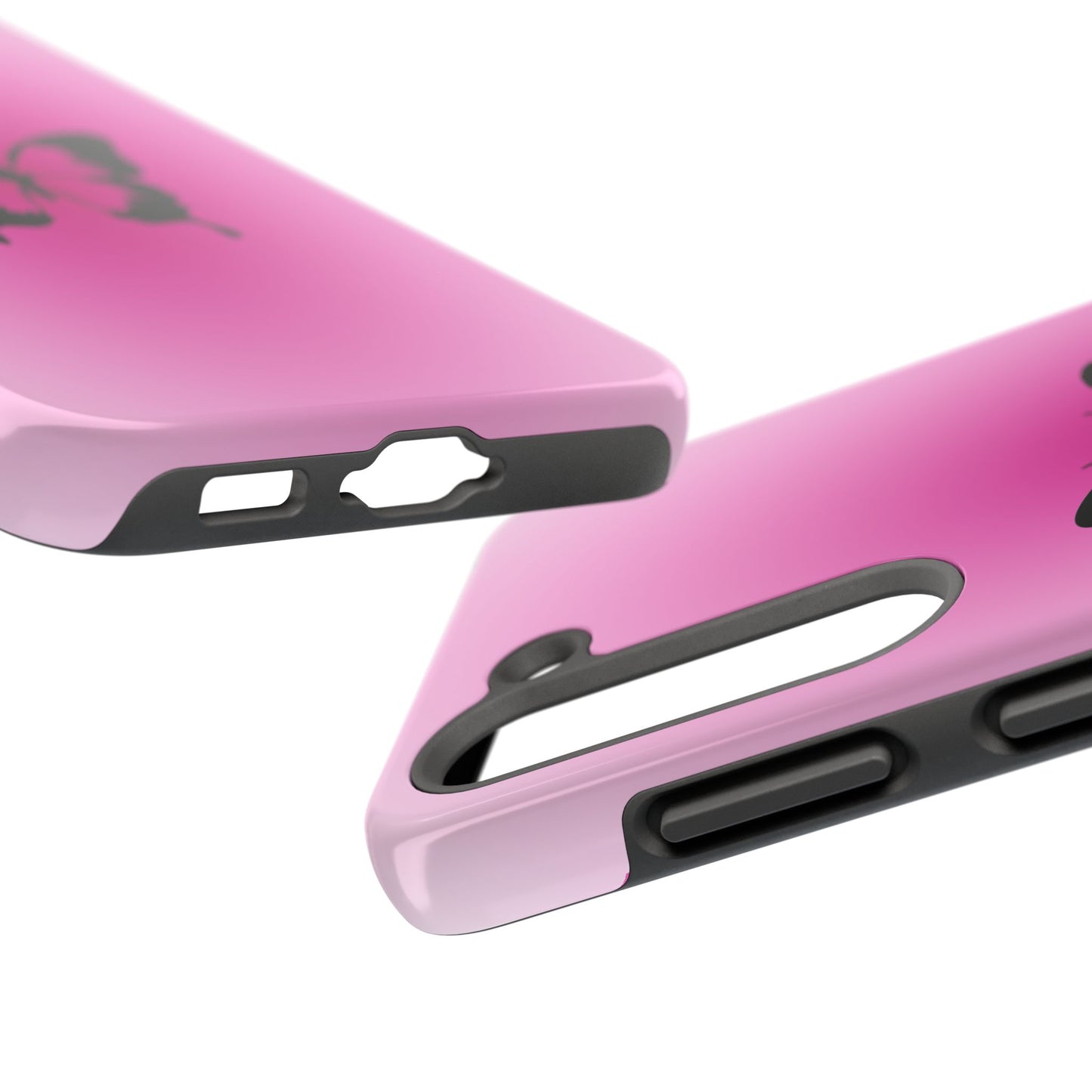 Cute Glossy Phone Case, Butterfly Pink Aura, Trendy, It Girl