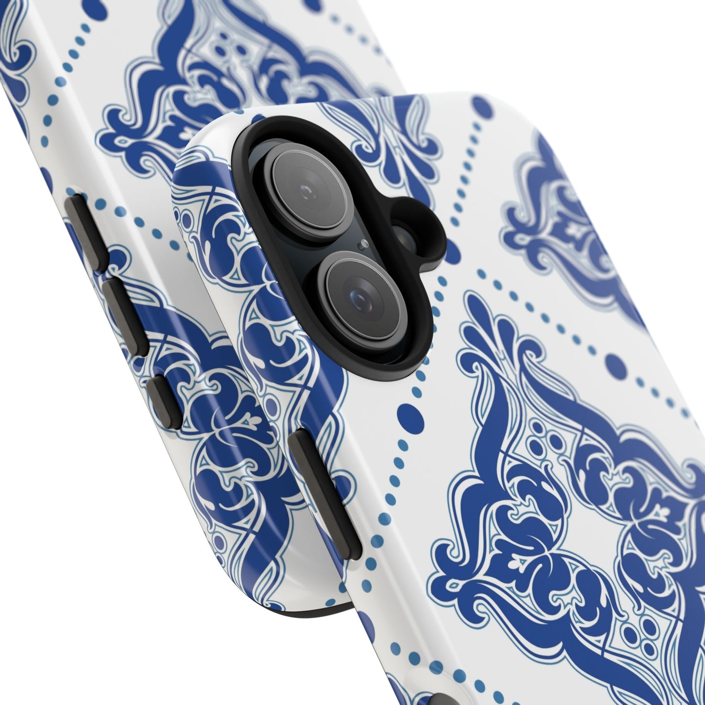 Azure Mozaic, Blue and white tile phone case, Mediterranean Tile design, Santorini Phone case