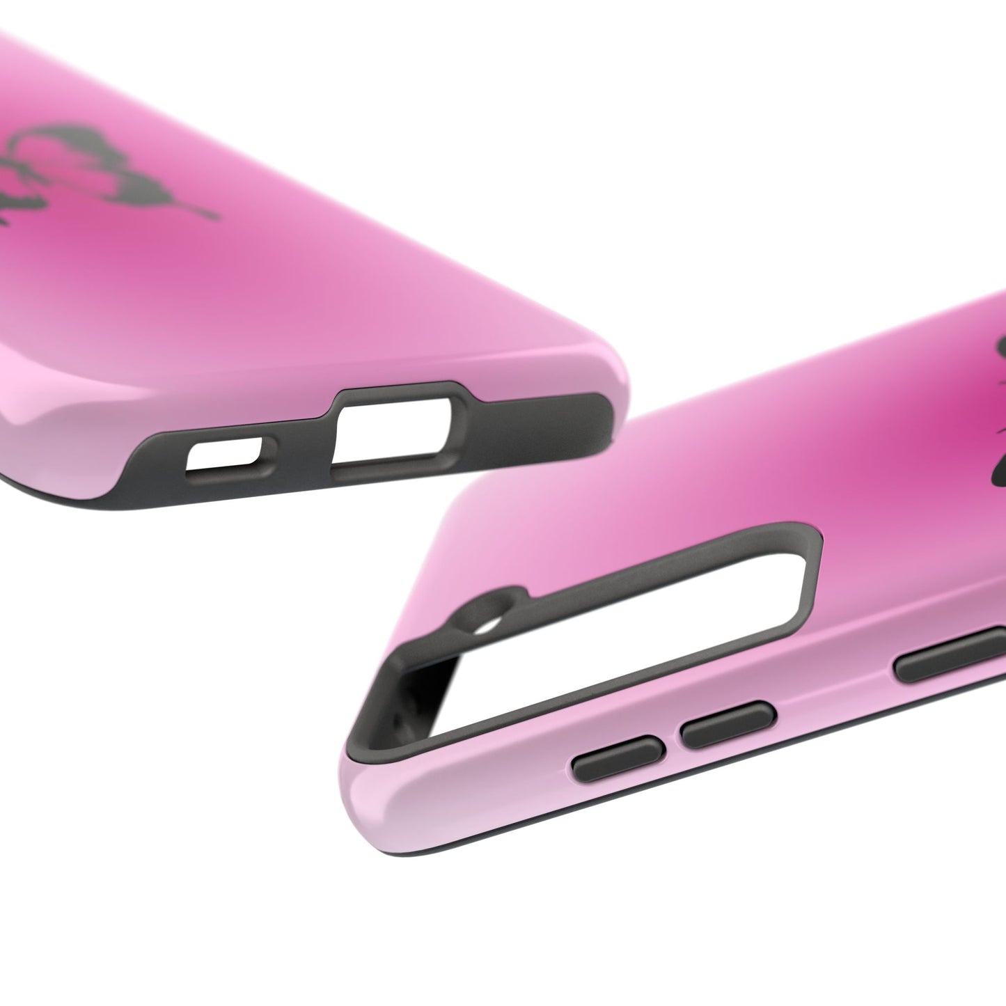 Cute Glossy Phone Case, Butterfly Pink Aura, Trendy, It Girl
