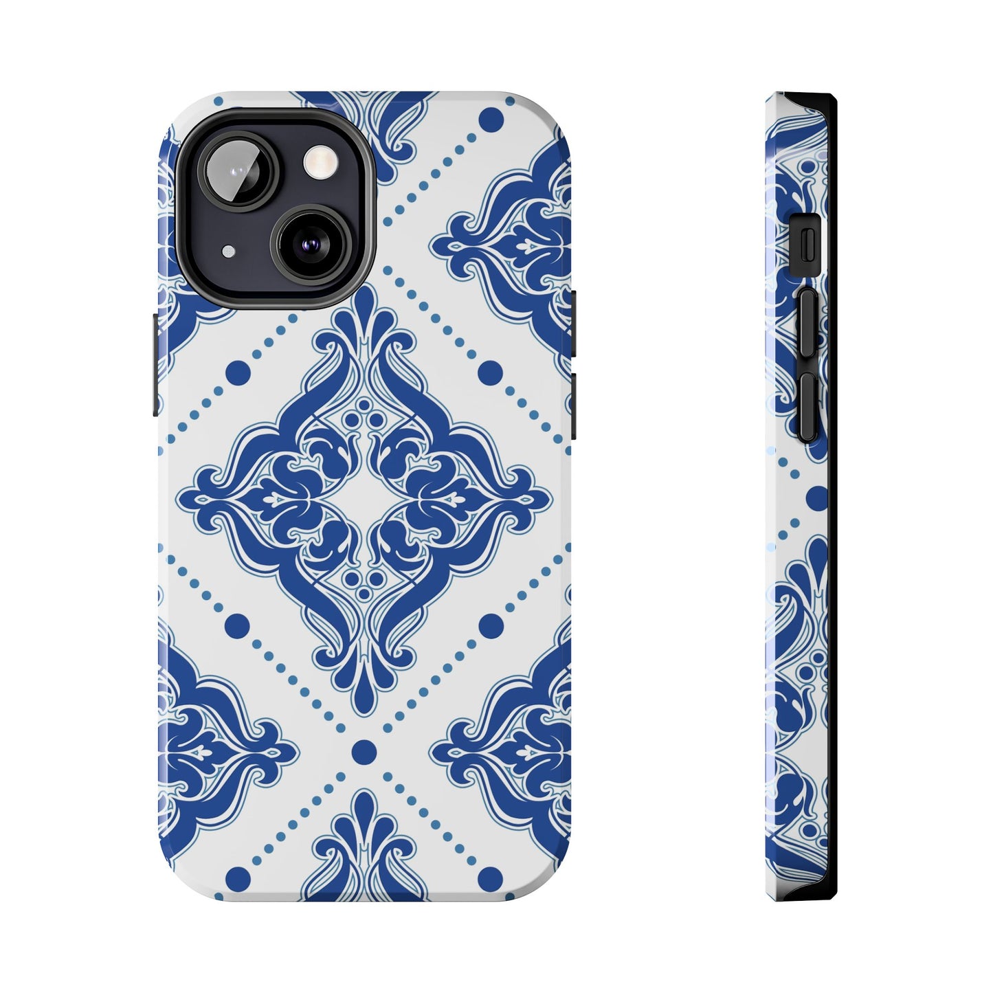 Azure Mozaic, Blue and white tile phone case, Mediterranean Tile design, Santorini Phone case