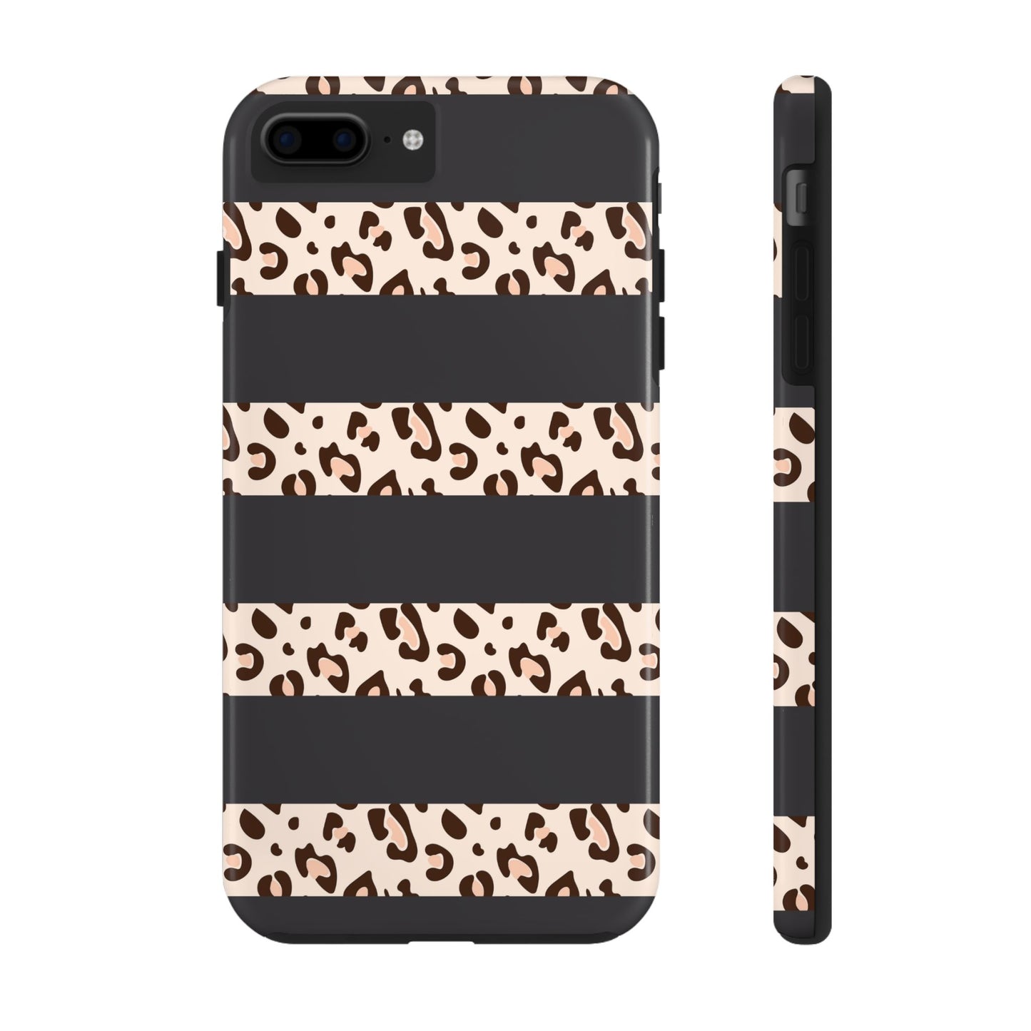 Cheetah Print Striped iPhone Case – Black Striped Cheetah Print Aesthetic