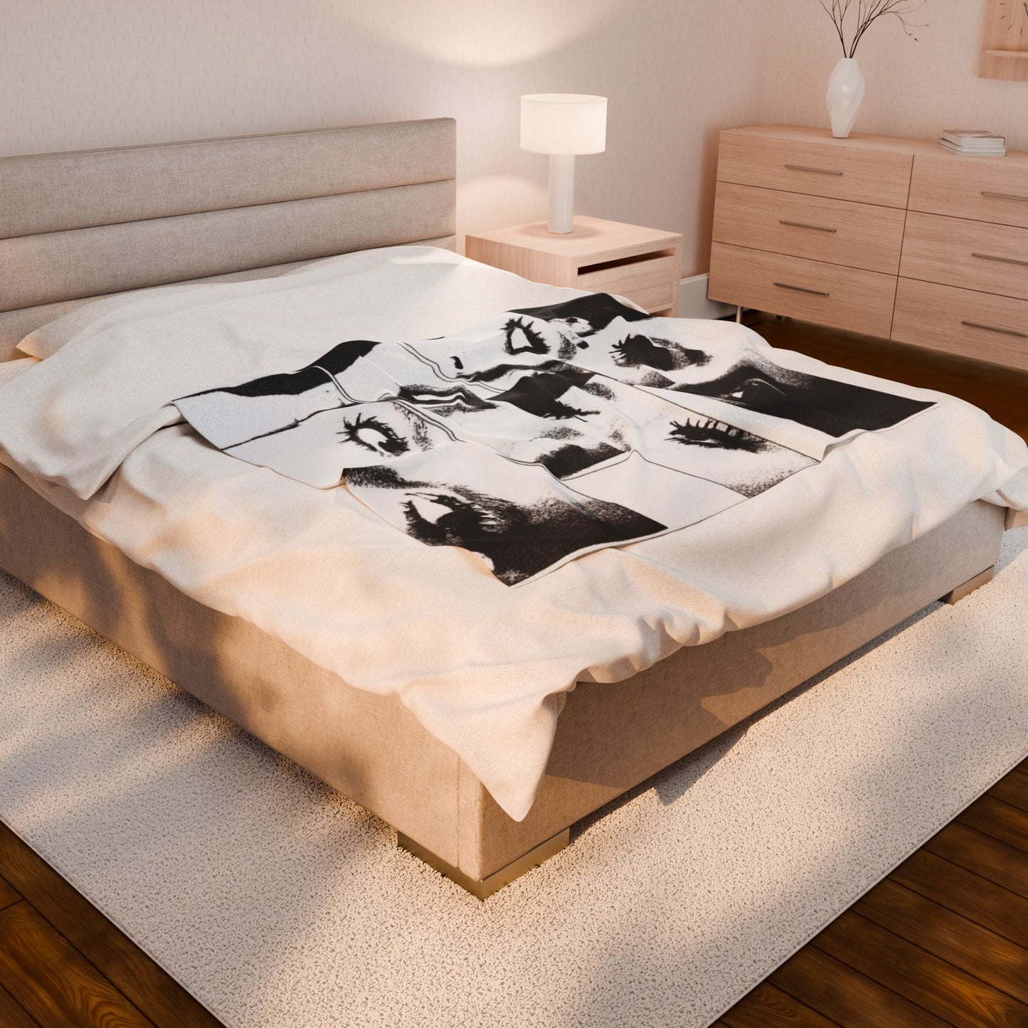 Black and White Abstract Blanket