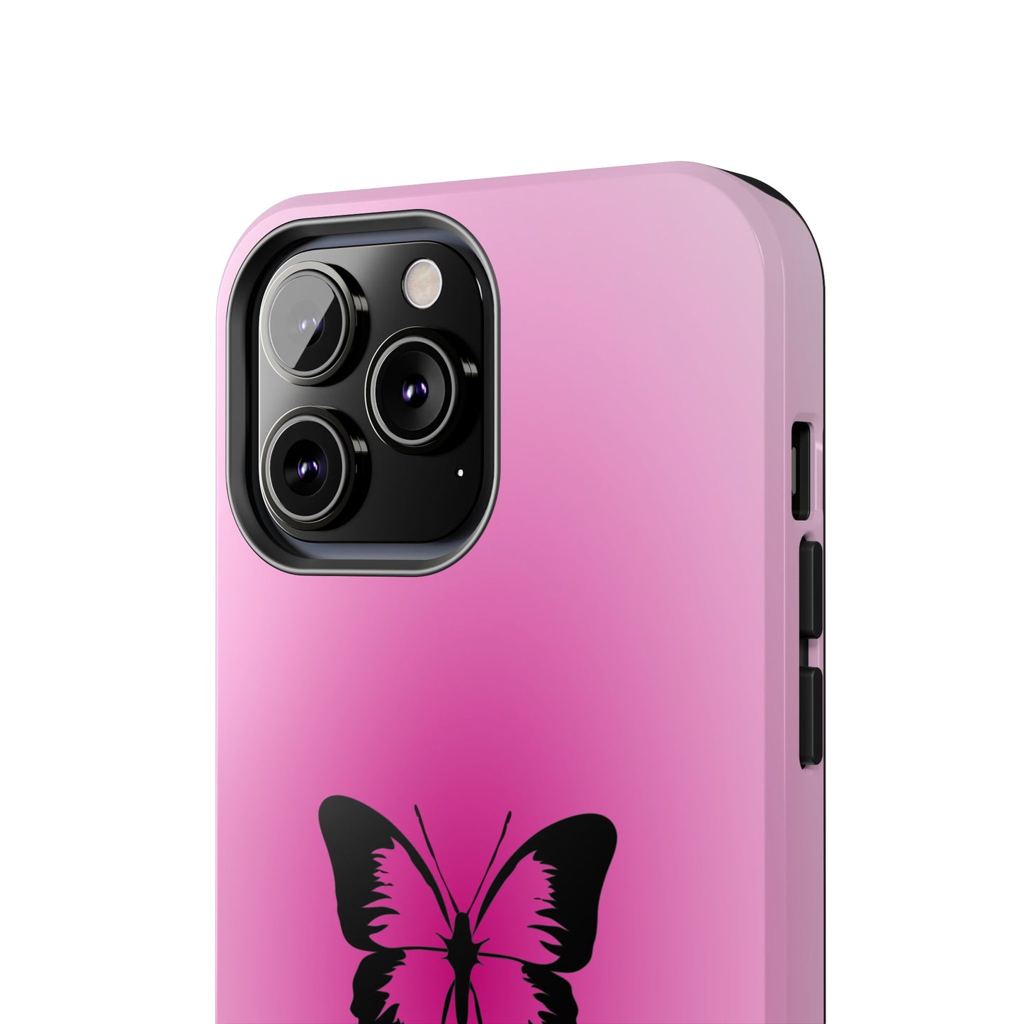 Cute Glossy Phone Case, Butterfly Pink Aura, Trendy, It Girl
