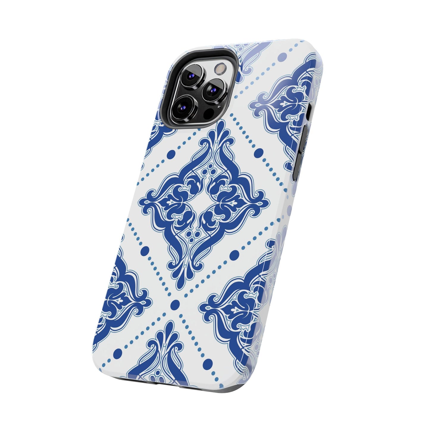 Azure Mozaic, Blue and white tile phone case, Mediterranean Tile design, Santorini Phone case