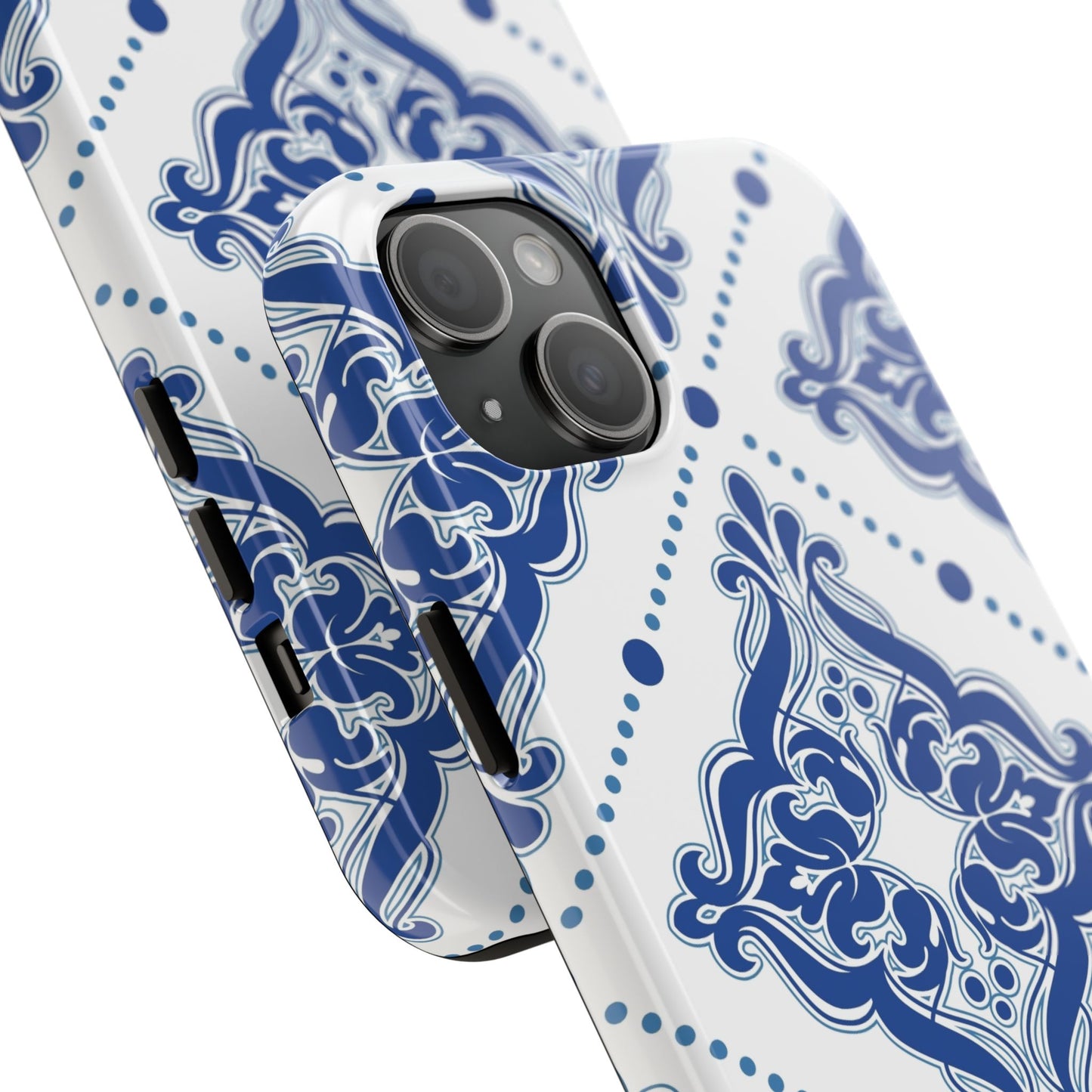 Azure Mozaic, Blue and white tile phone case, Mediterranean Tile design, Santorini Phone case