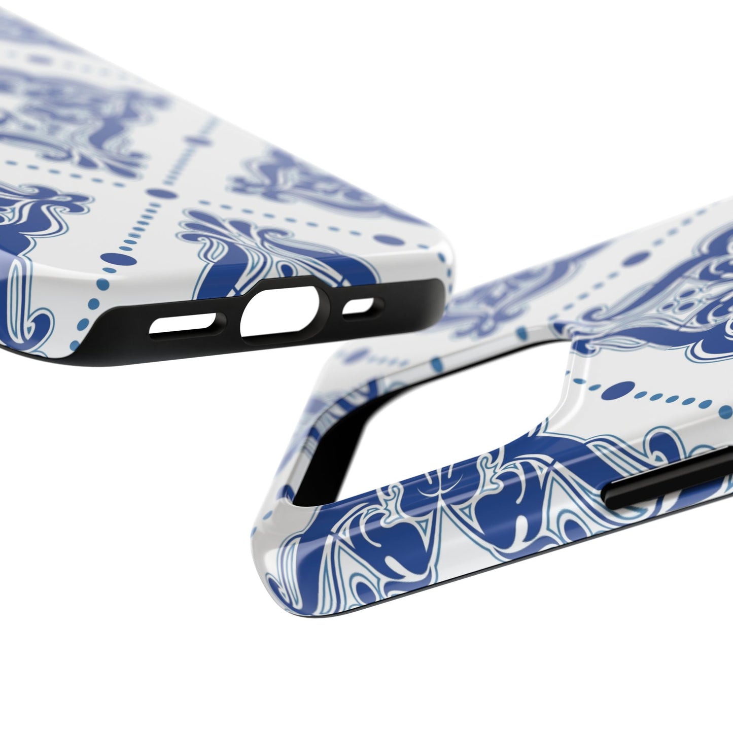 Azure Mozaic, Blue and white tile phone case, Mediterranean Tile design, Santorini Phone case
