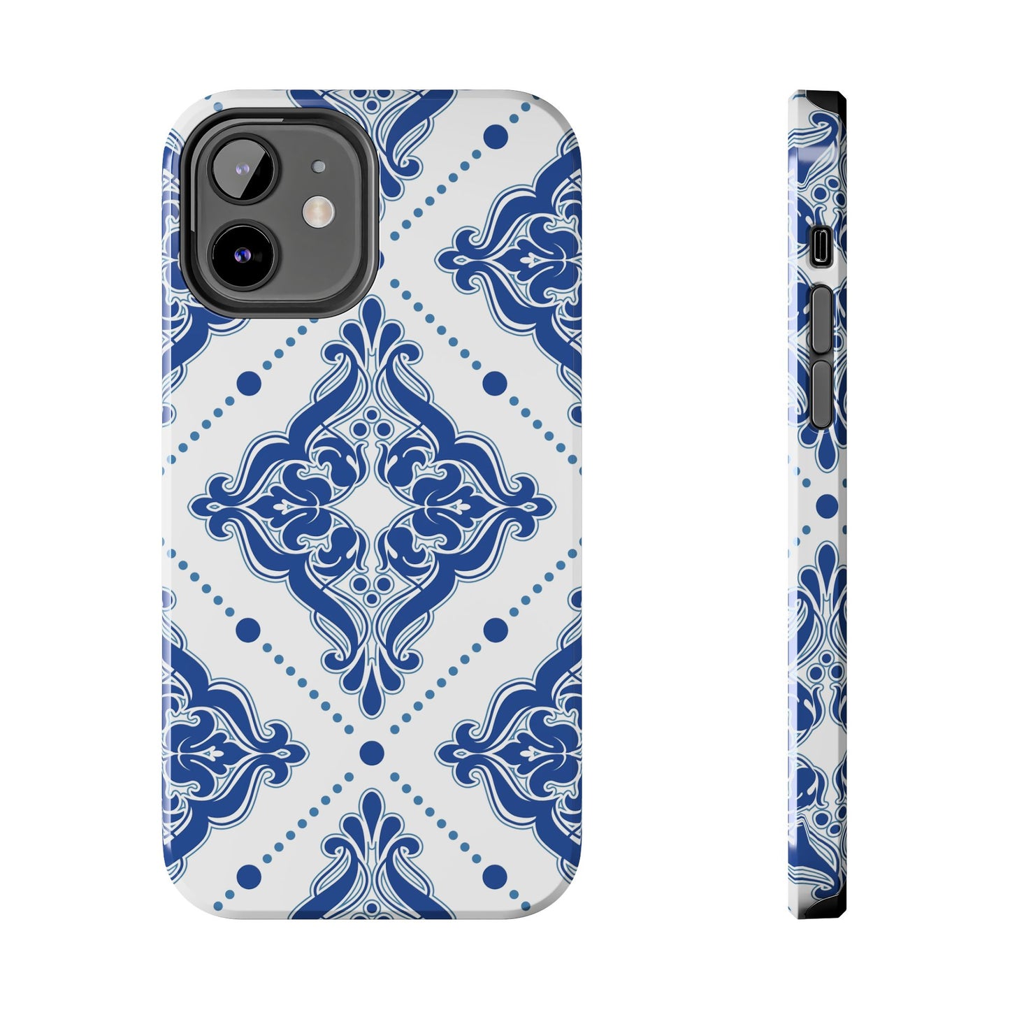 Azure Mozaic, Blue and white tile phone case, Mediterranean Tile design, Santorini Phone case