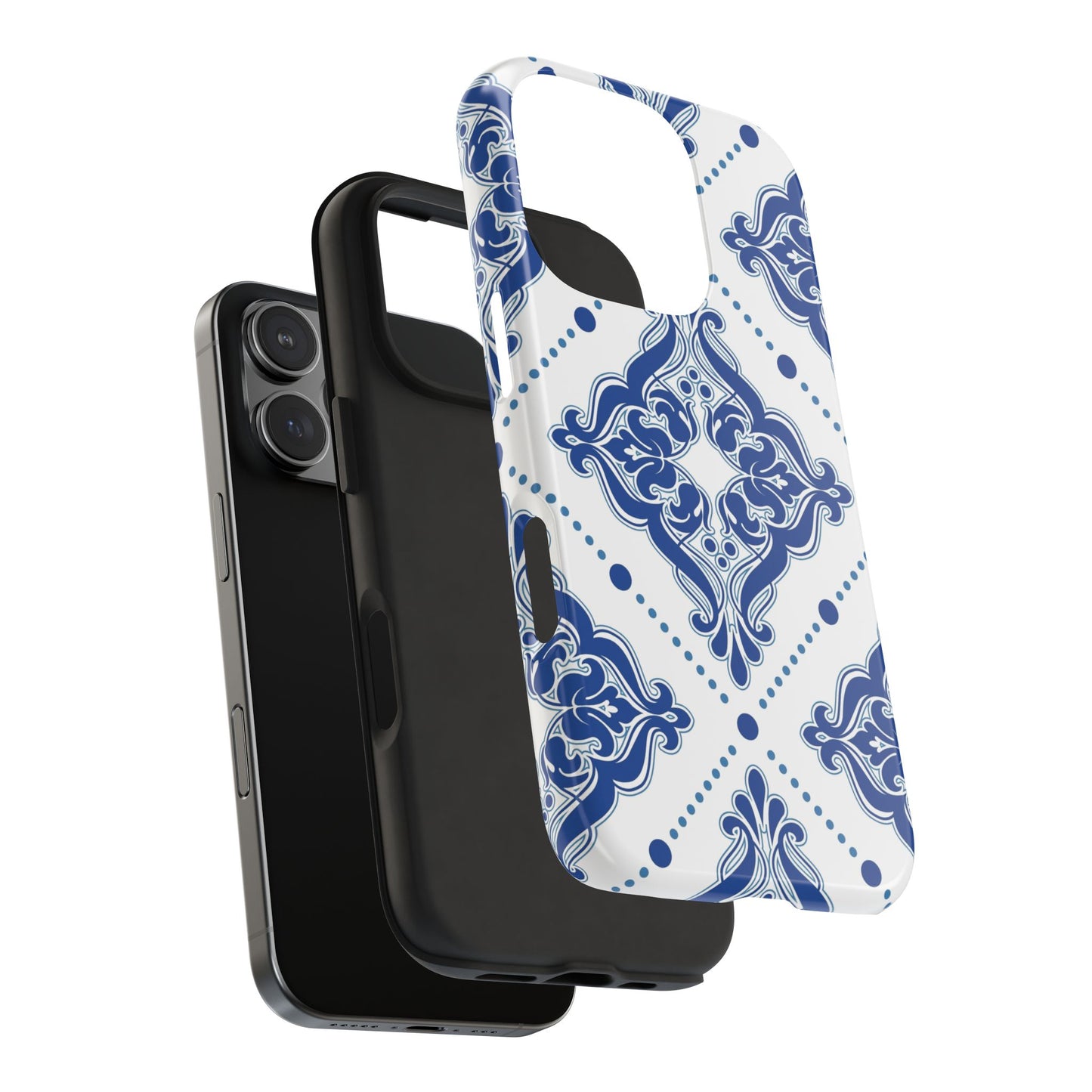 Azure Mozaic, Blue and white tile phone case, Mediterranean Tile design, Santorini Phone case