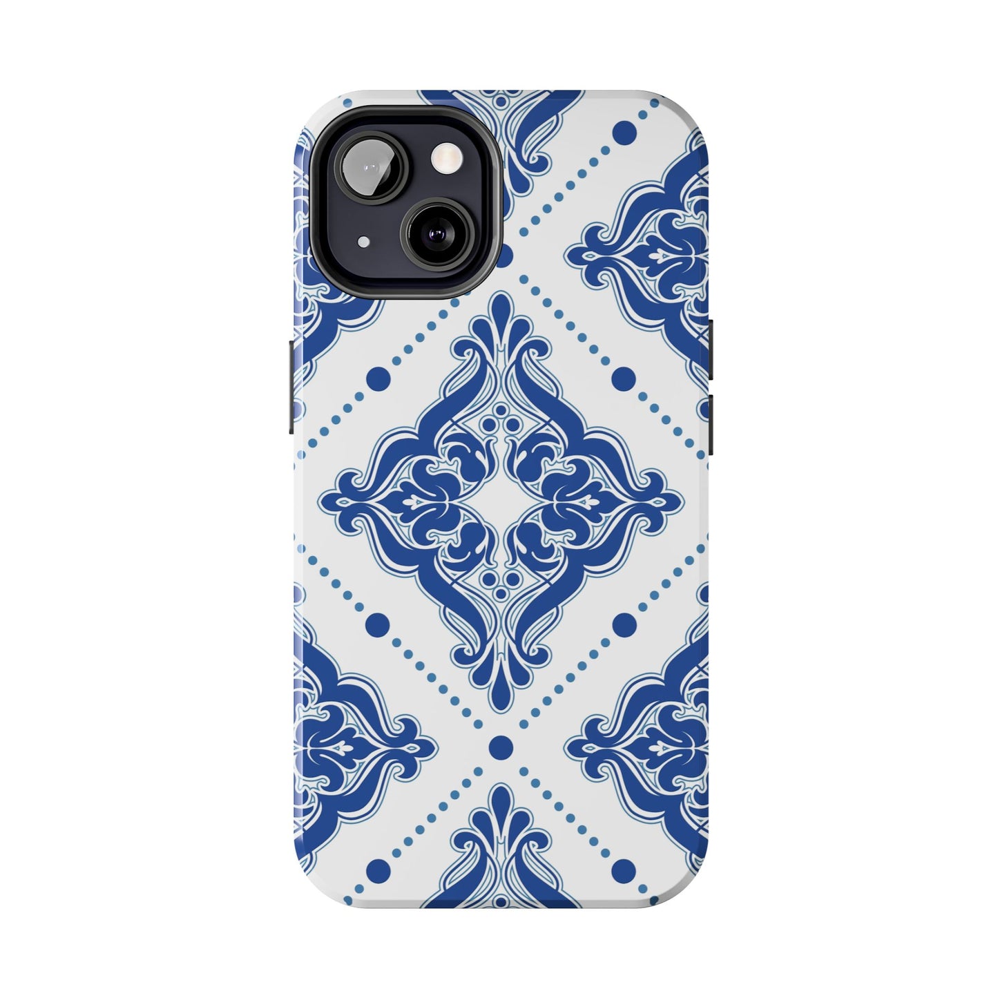Azure Mozaic, Blue and white tile phone case, Mediterranean Tile design, Santorini Phone case