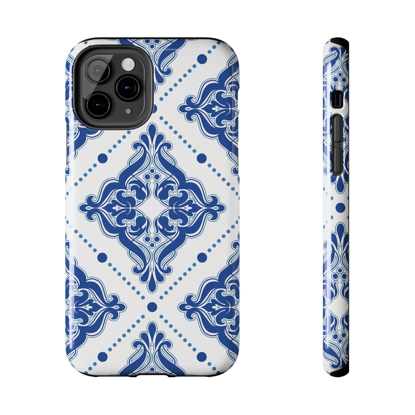 Azure Mozaic, Blue and white tile phone case, Mediterranean Tile design, Santorini Phone case
