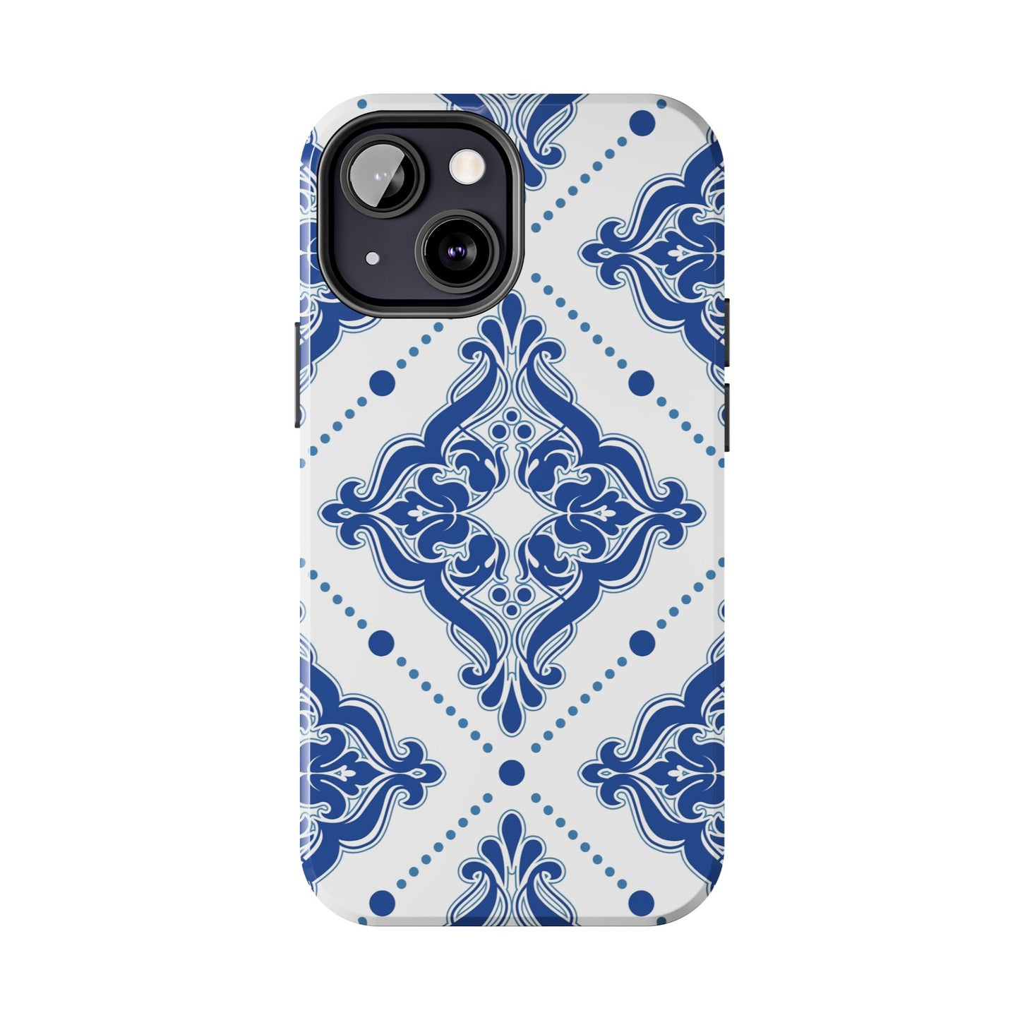 Azure Mozaic, Blue and white tile phone case, Mediterranean Tile design, Santorini Phone case