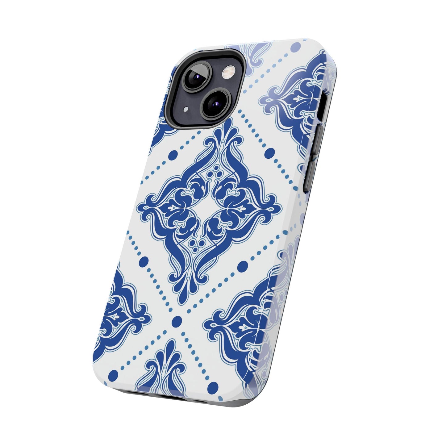 Azure Mozaic, Blue and white tile phone case, Mediterranean Tile design, Santorini Phone case
