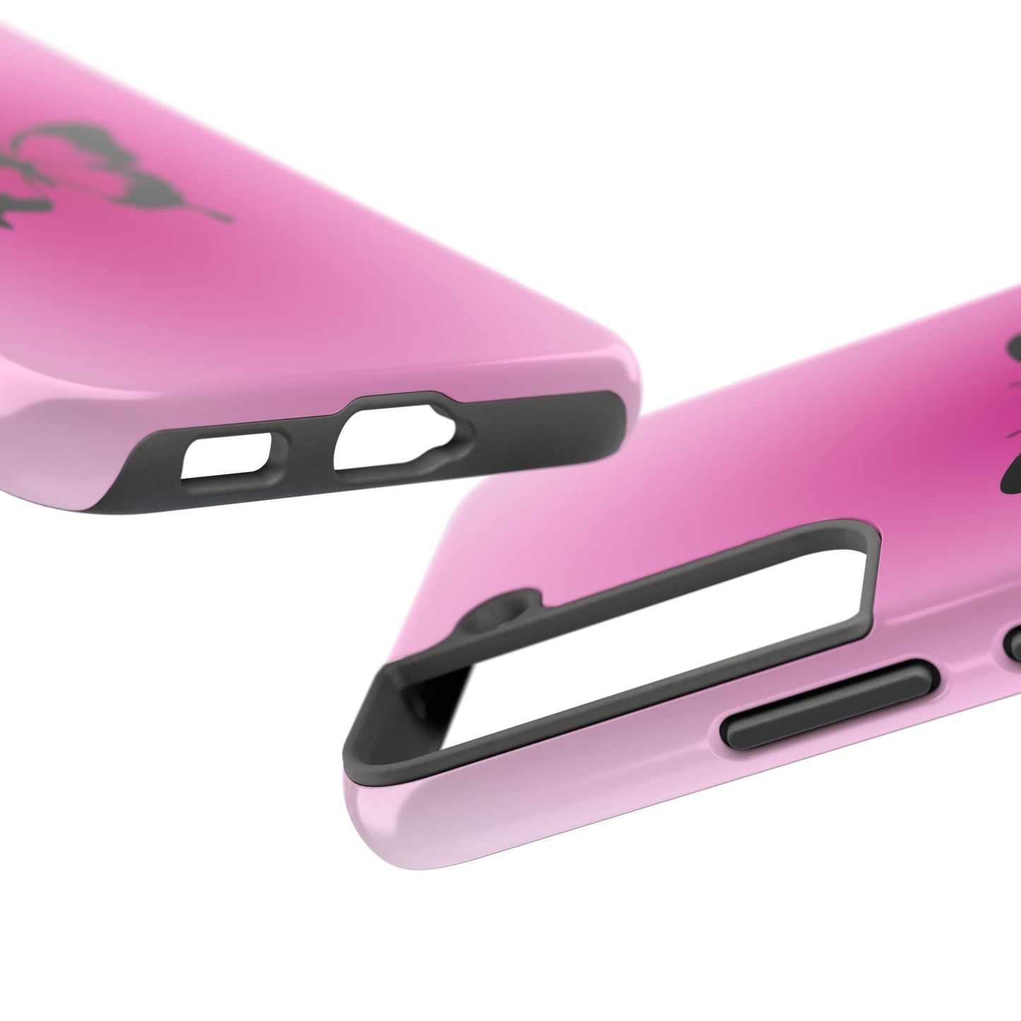 Cute Glossy Phone Case, Butterfly Pink Aura, Trendy, It Girl