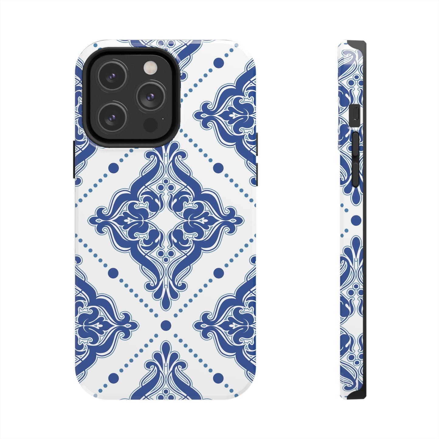 Azure Mozaic, Blue and white tile phone case, Mediterranean Tile design, Santorini Phone case