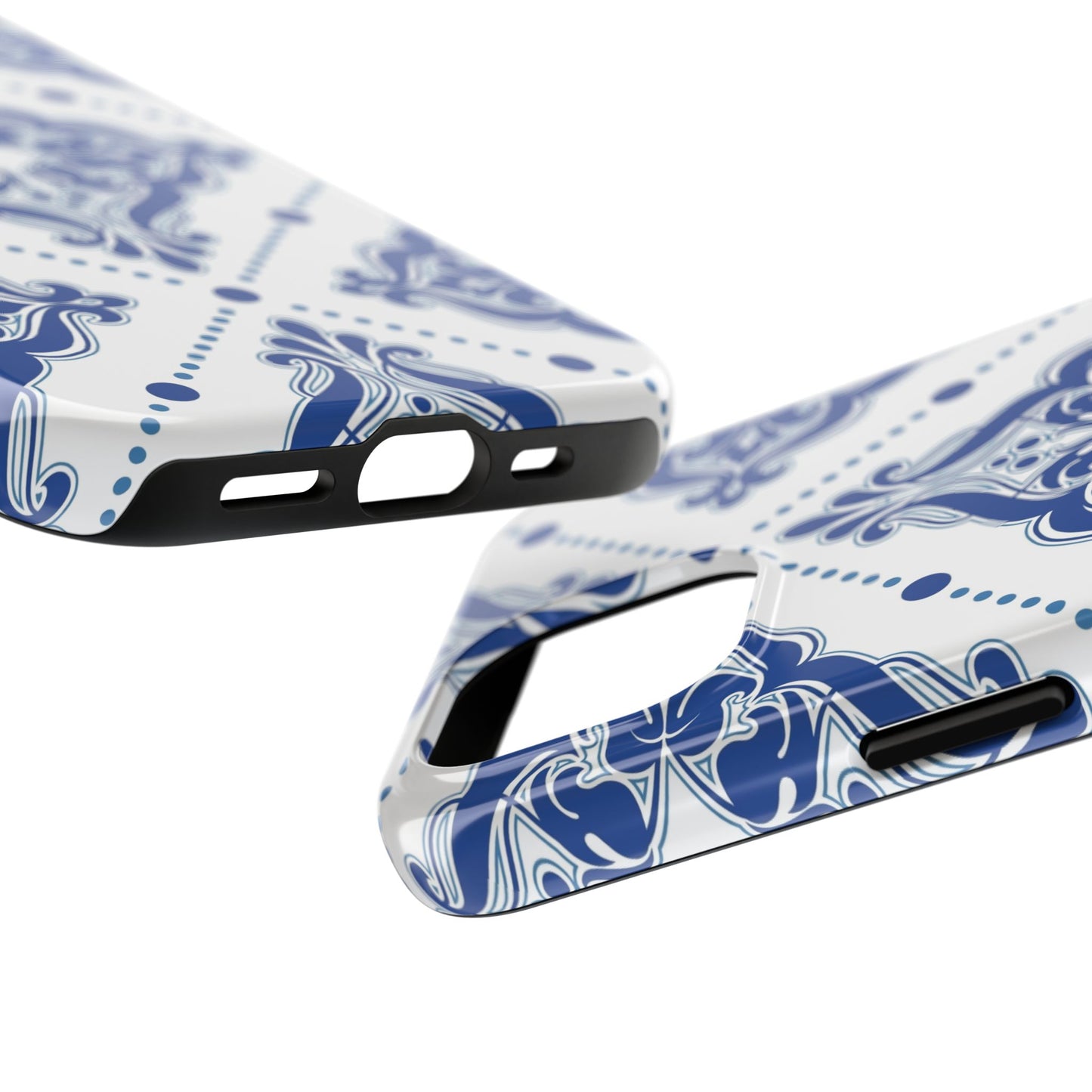 Azure Mozaic, Blue and white tile phone case, Mediterranean Tile design, Santorini Phone case