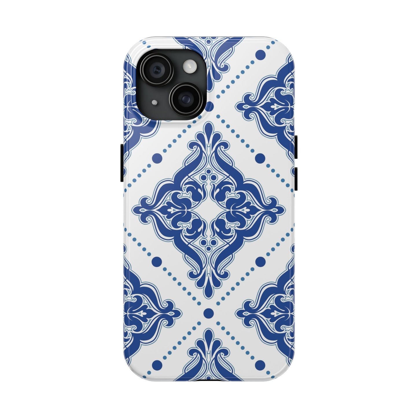 Azure Mozaic, Blue and white tile phone case, Mediterranean Tile design, Santorini Phone case