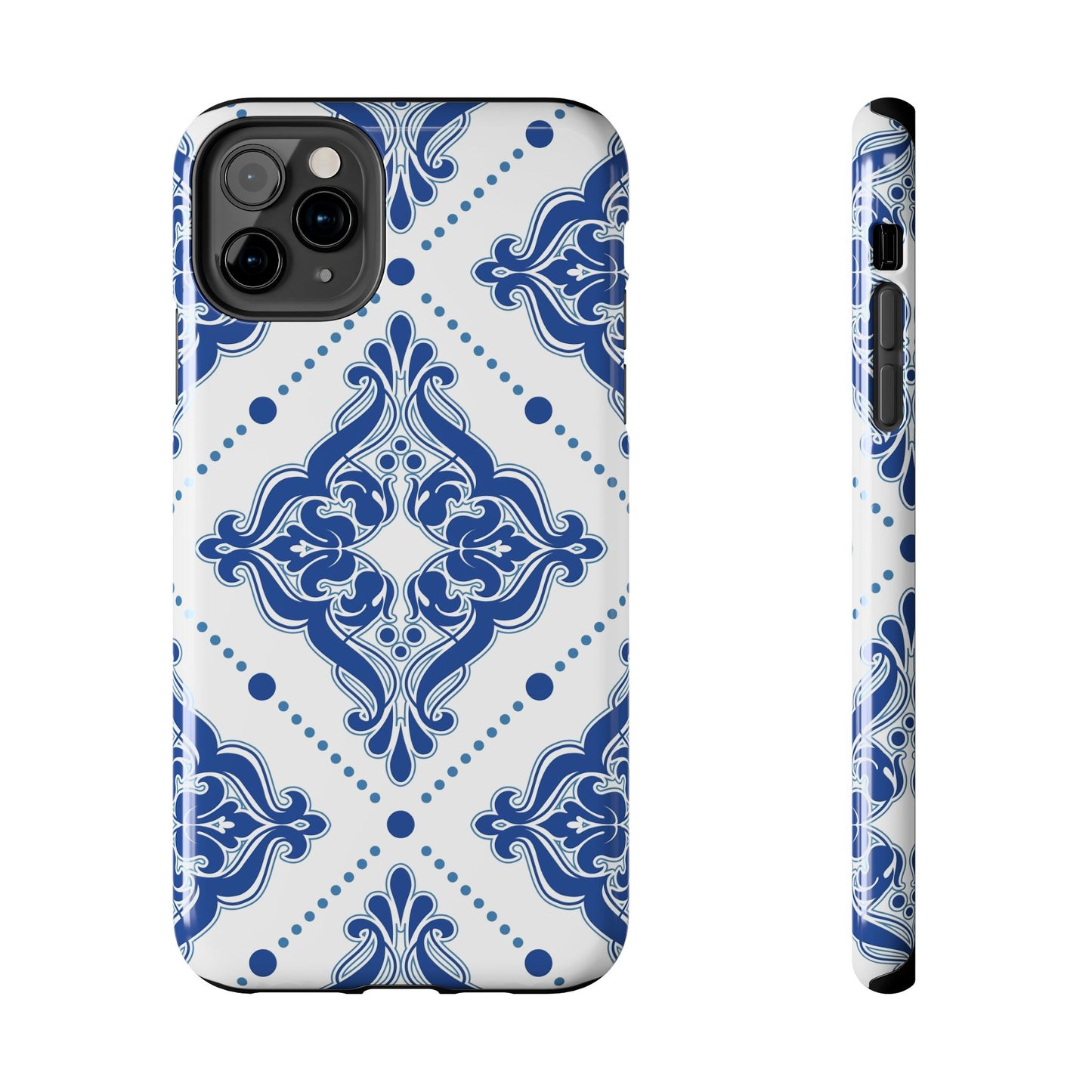 Azure Mozaic, Blue and white tile phone case, Mediterranean Tile design, Santorini Phone case