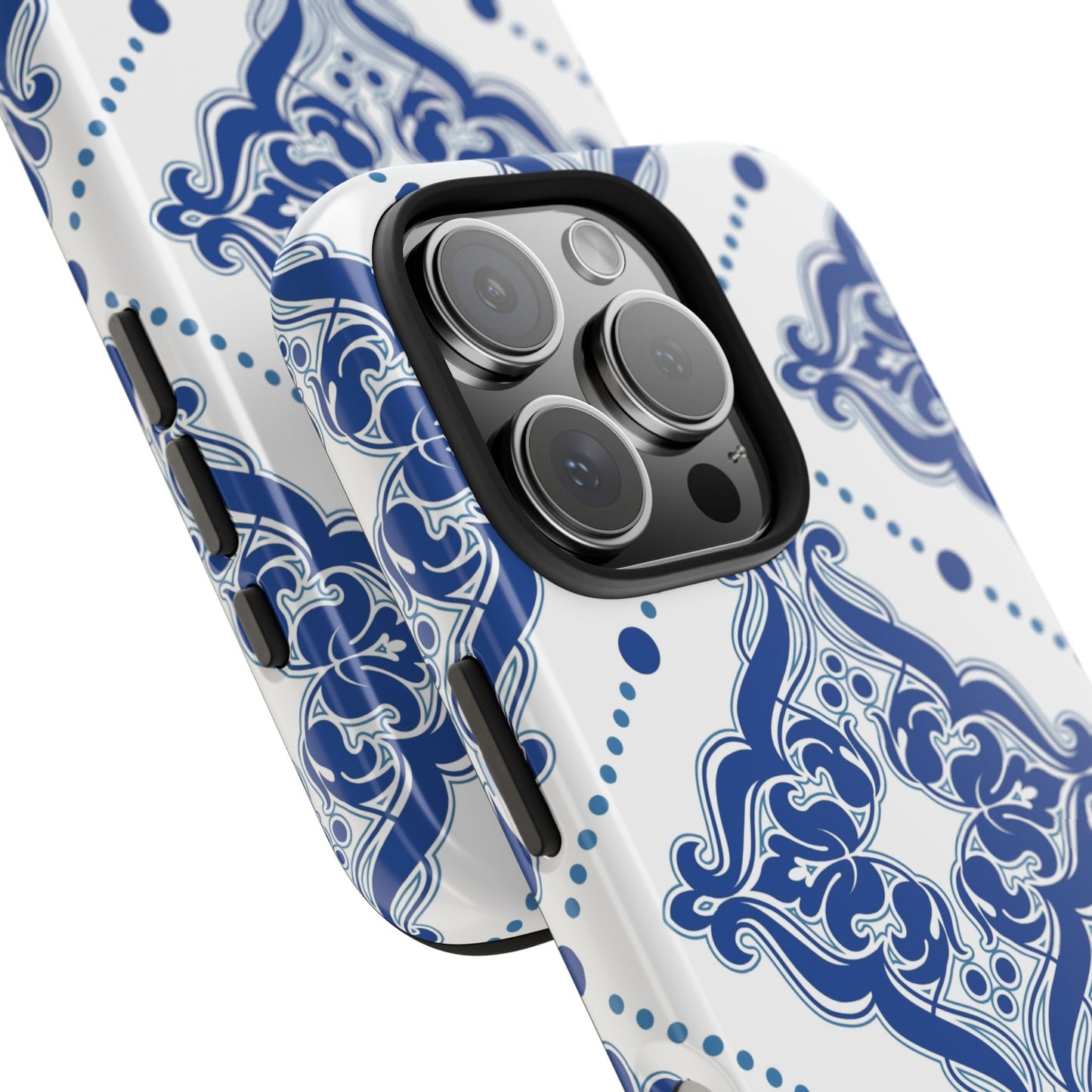Azure Mozaic, Blue and white tile phone case, Mediterranean Tile design, Santorini Phone case