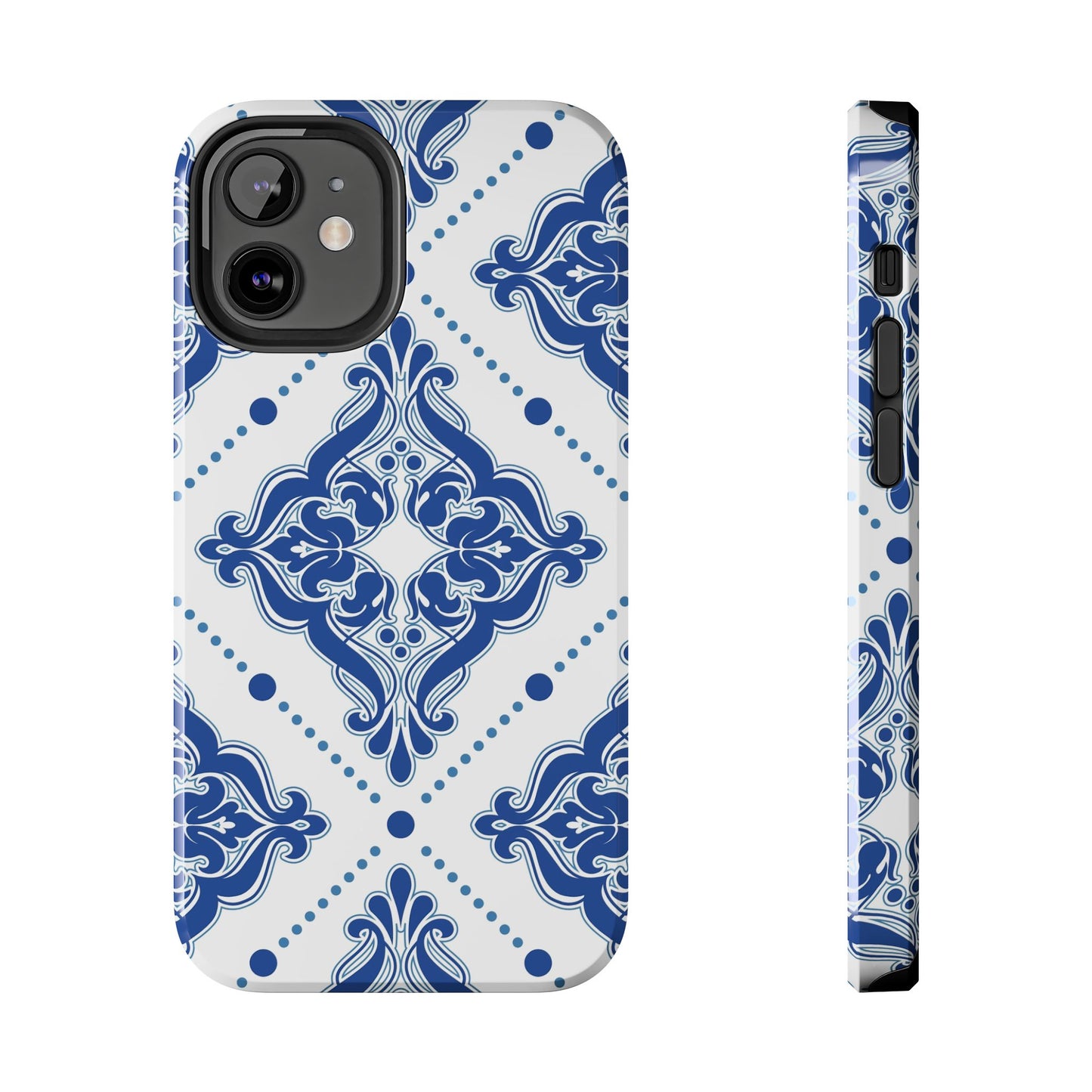 Azure Mozaic, Blue and white tile phone case, Mediterranean Tile design, Santorini Phone case