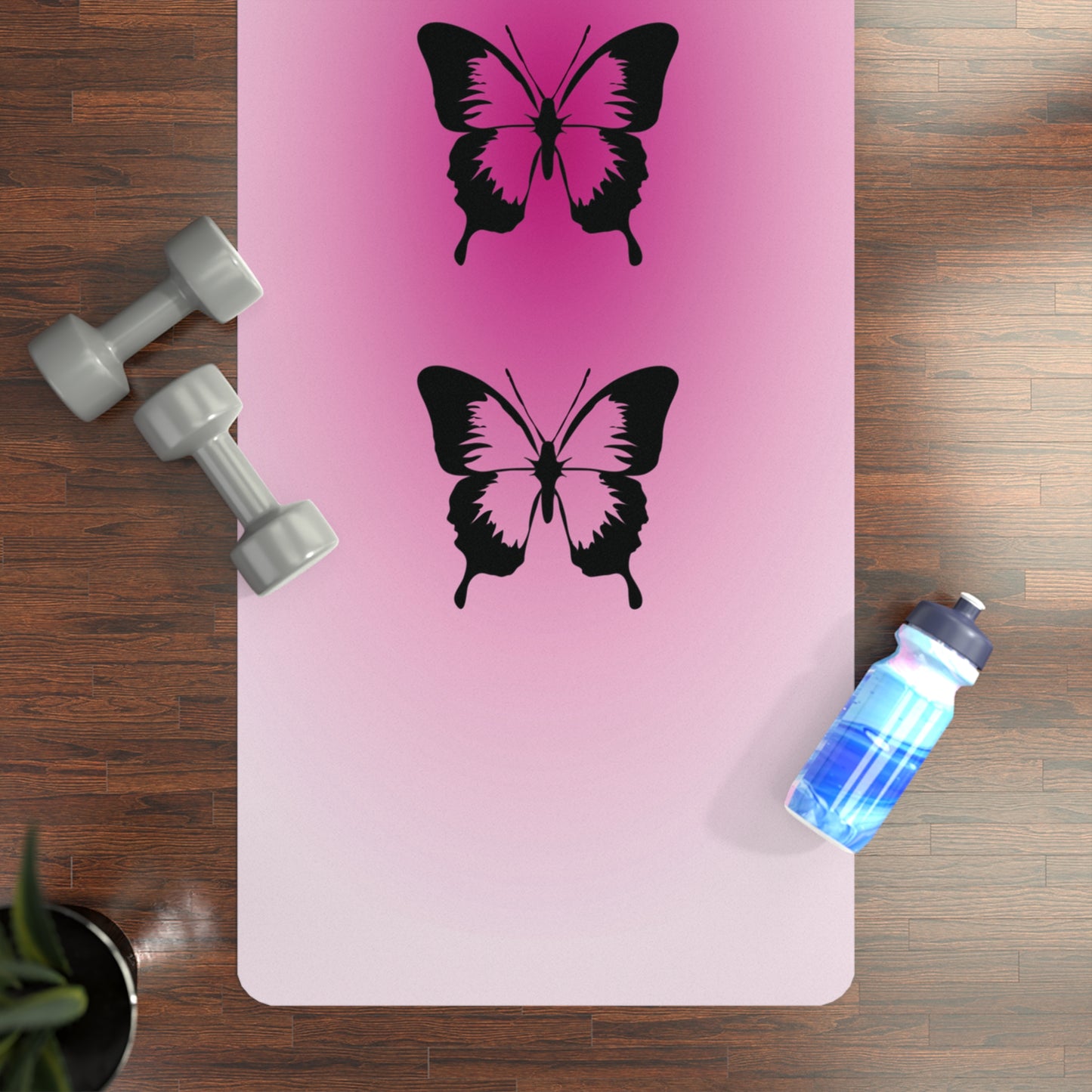 Ombre Aura Butterfly Pink Yoga Mat