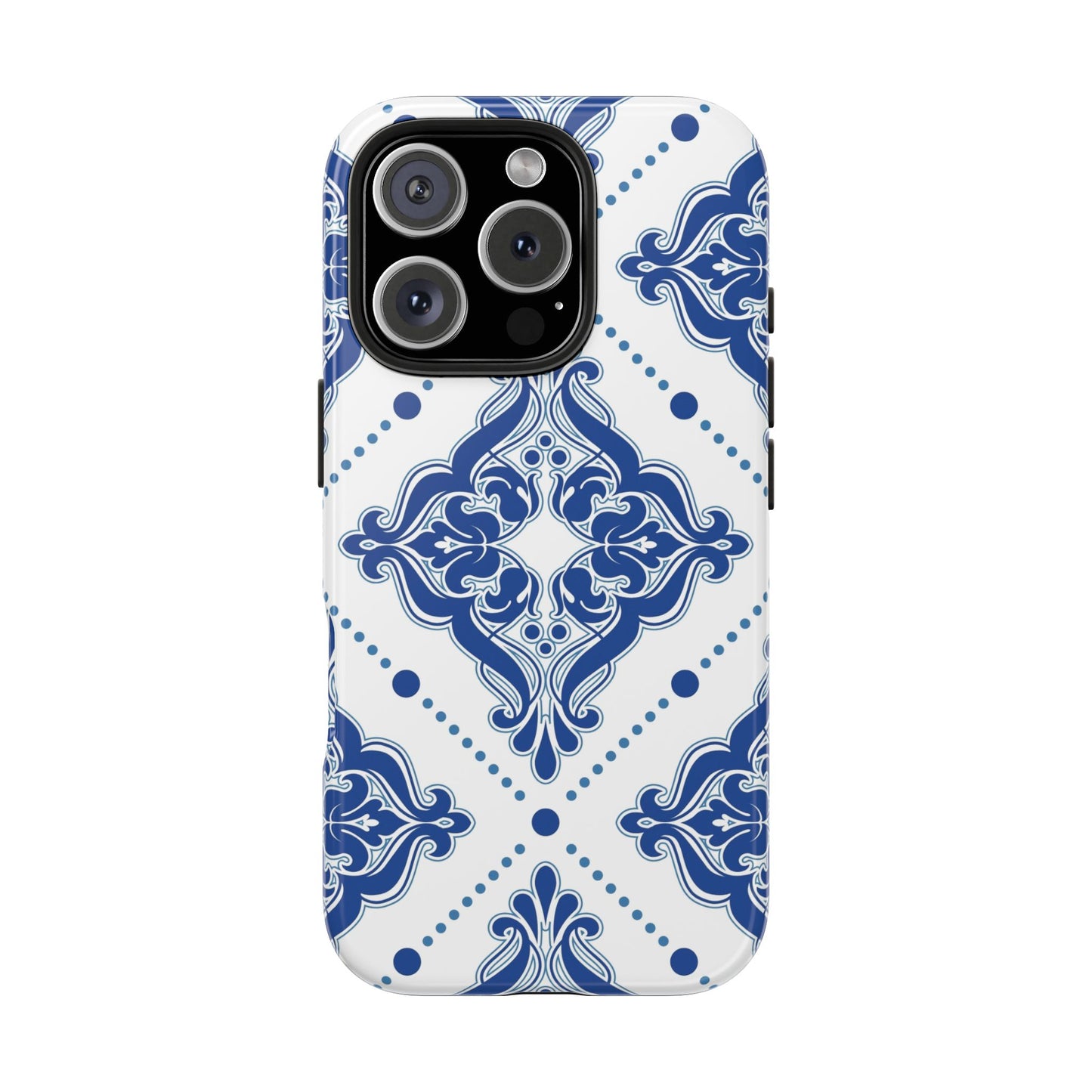 Azure Mozaic, Blue and white tile phone case, Mediterranean Tile design, Santorini Phone case