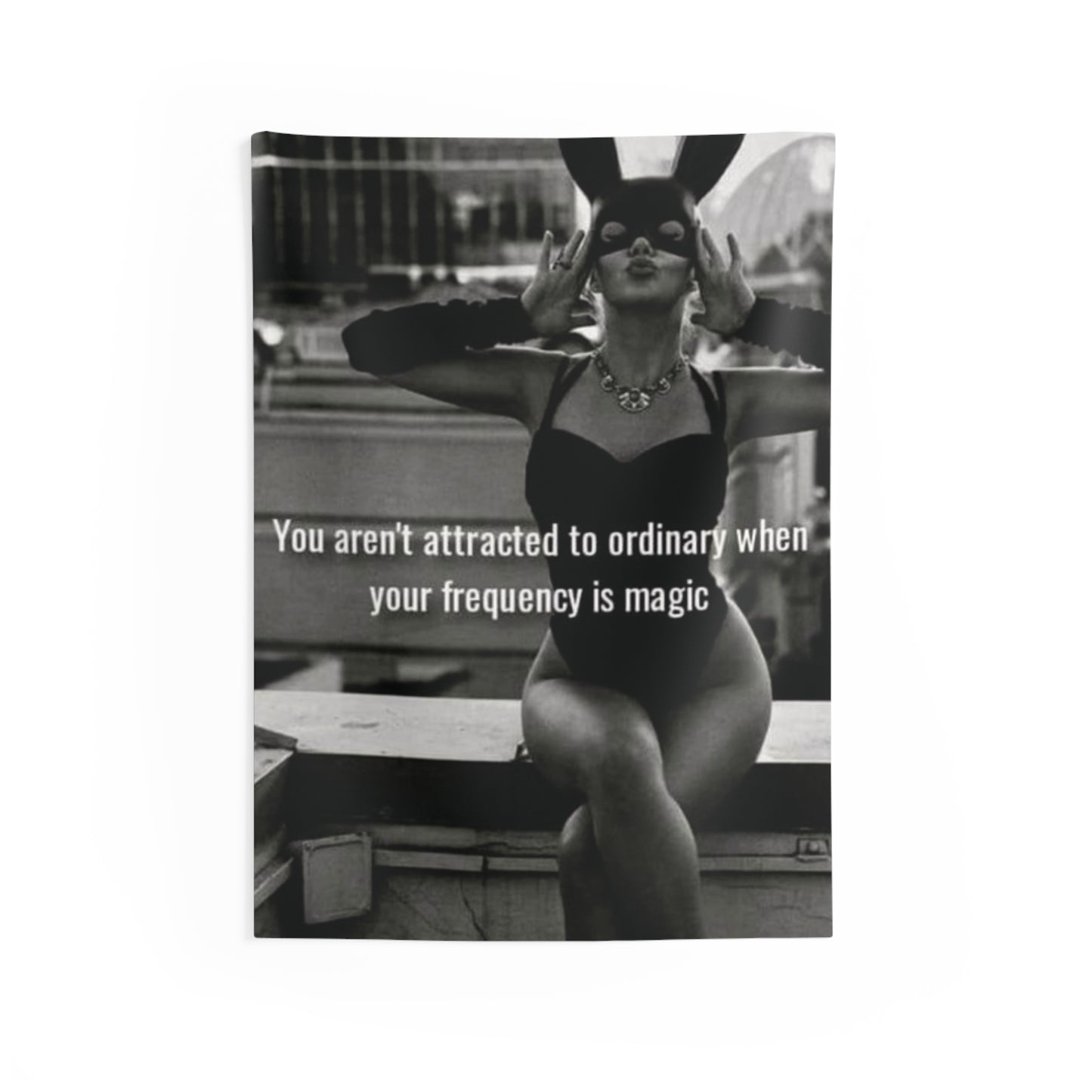 Frequency is Magic Poster, Confidence Tapestry, B&W Aesthetic Poster