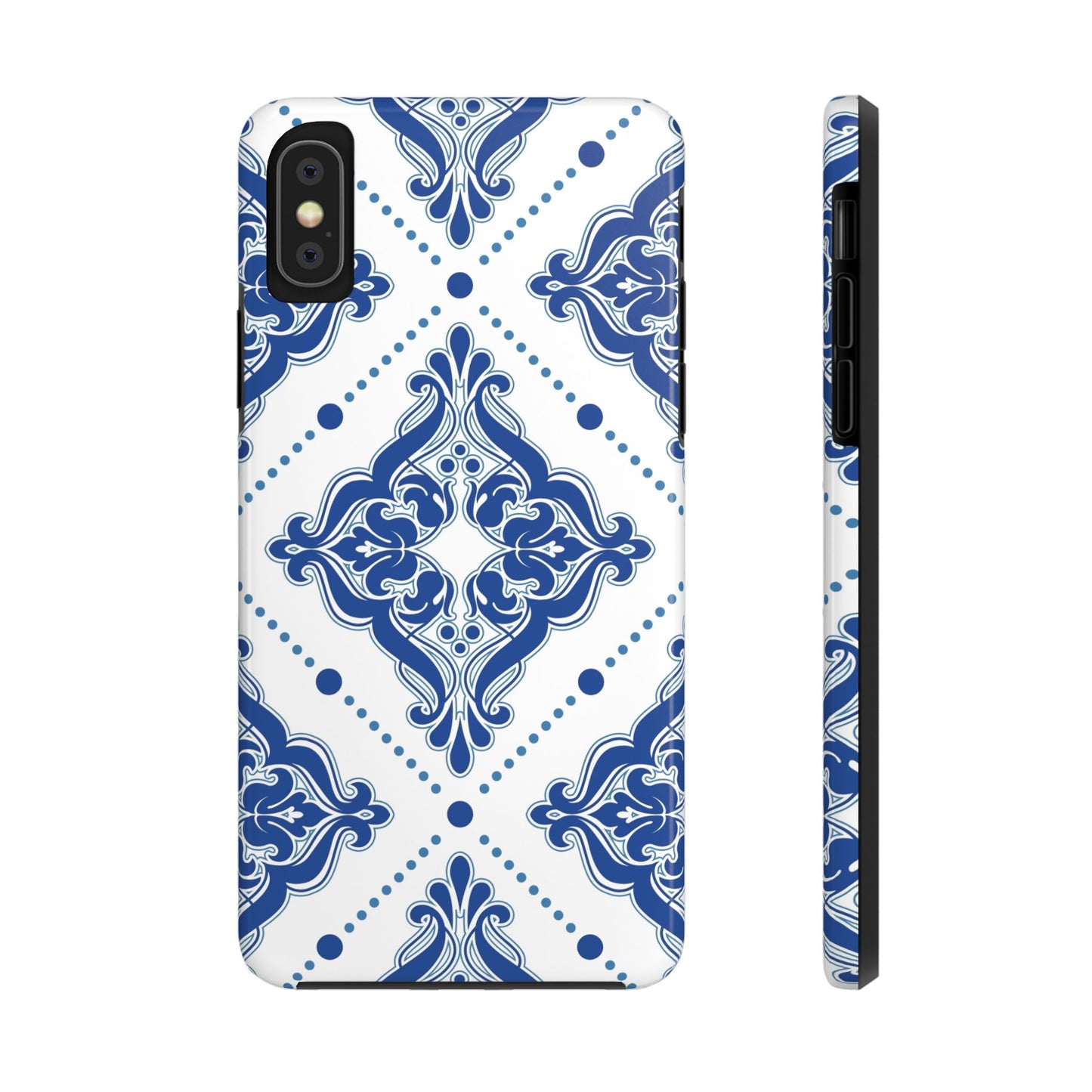 Azure Mozaic, Blue and white tile phone case, Mediterranean Tile design, Santorini Phone case