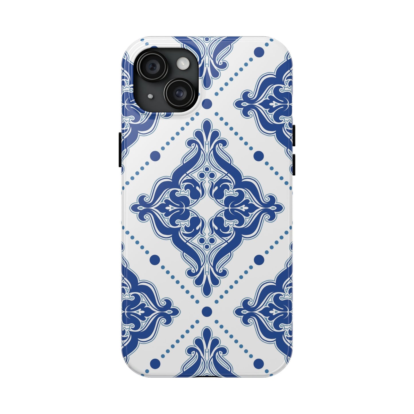 Azure Mozaic, Blue and white tile phone case, Mediterranean Tile design, Santorini Phone case